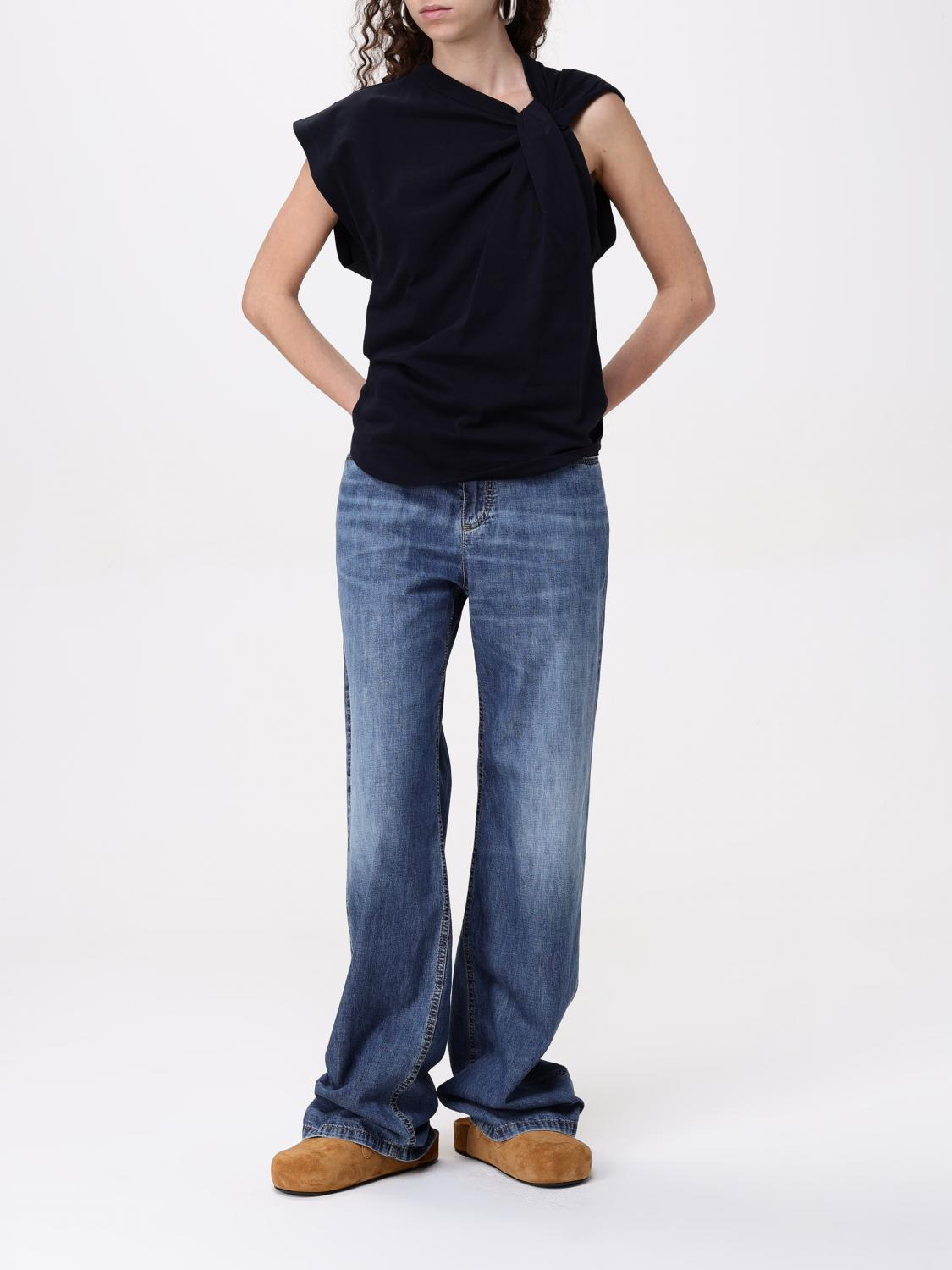[Isabel Marant] Shirts Sleeveless SS26 TS0175FAA1N41I 01BK