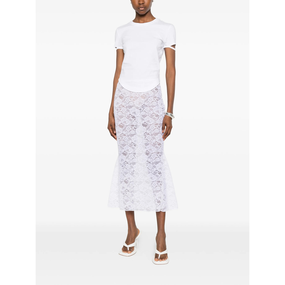 [OSEREE] Long skirt SS26 BFSF268 FULL LACE WHITE