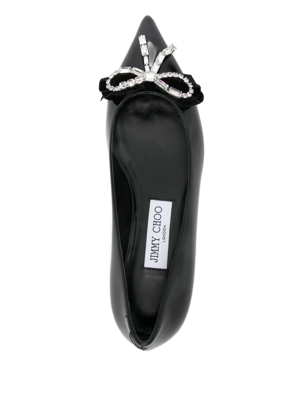 JIMMY CHOO AURIAFLAT BSVBLACK/CRYSTAL