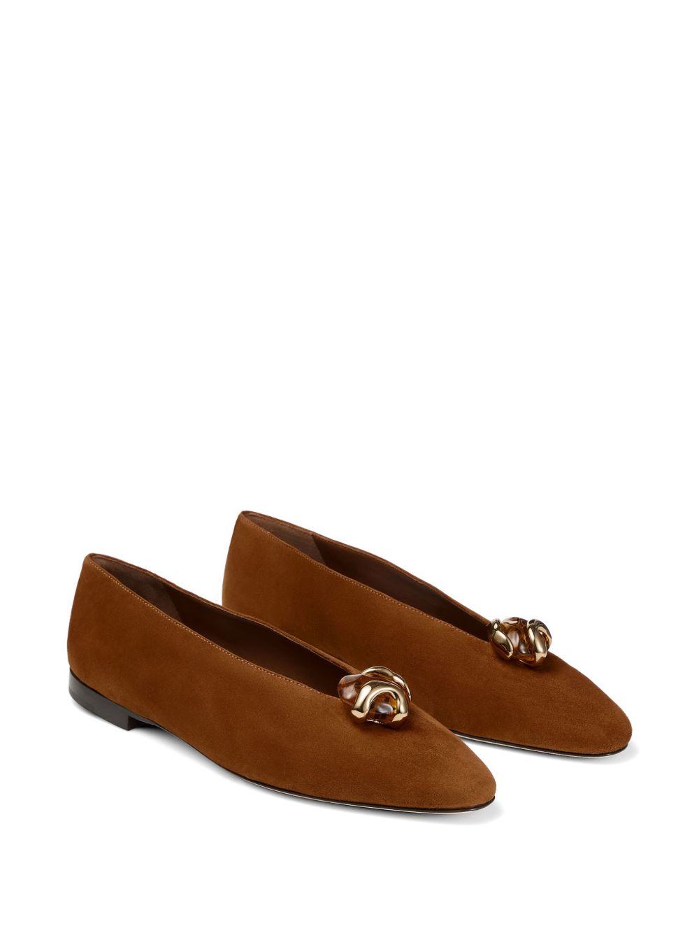JIMMY CHOO MARGOTFLAT BSBTAN/AMBER