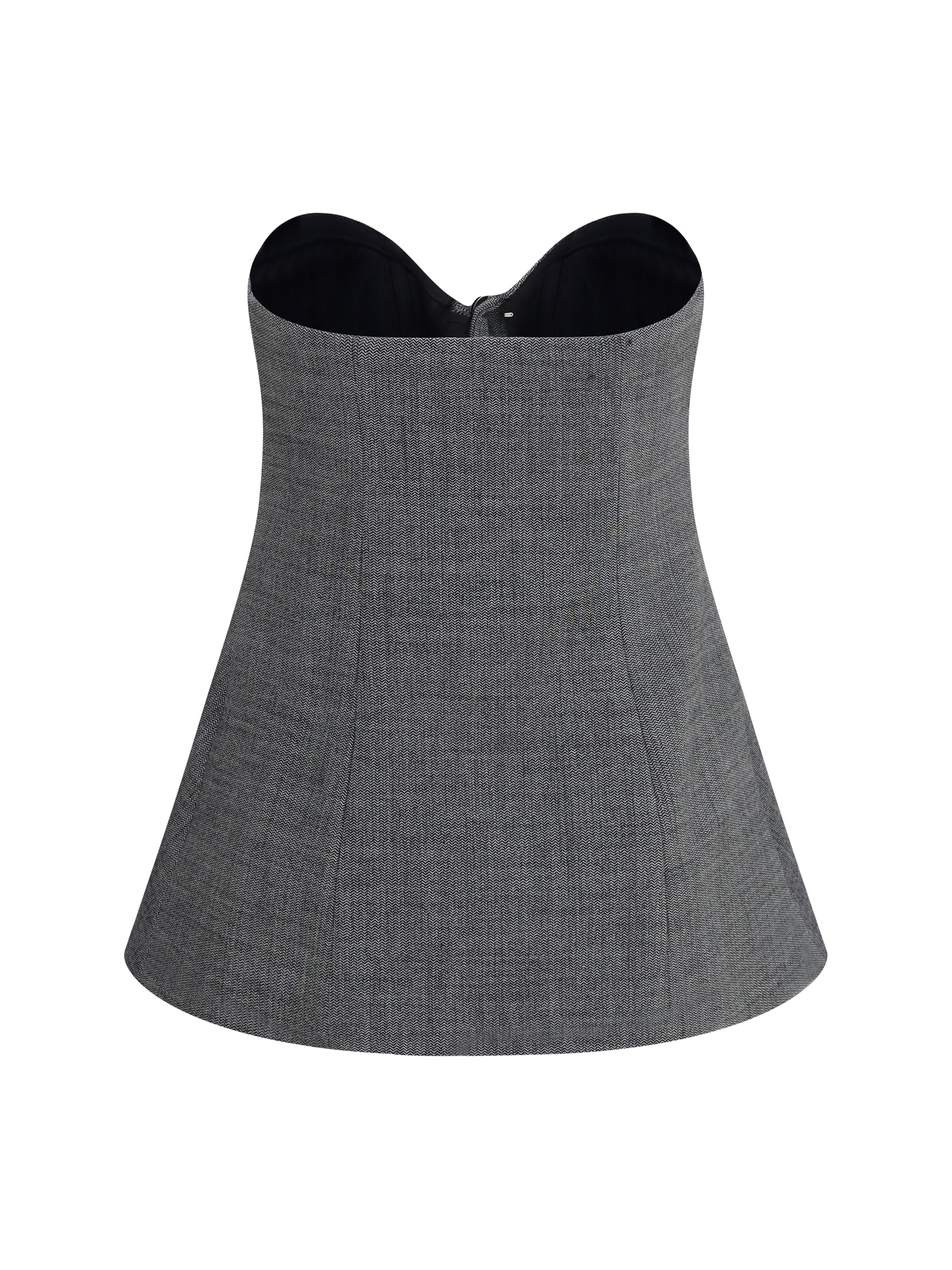 Asymmetrical wool Corset