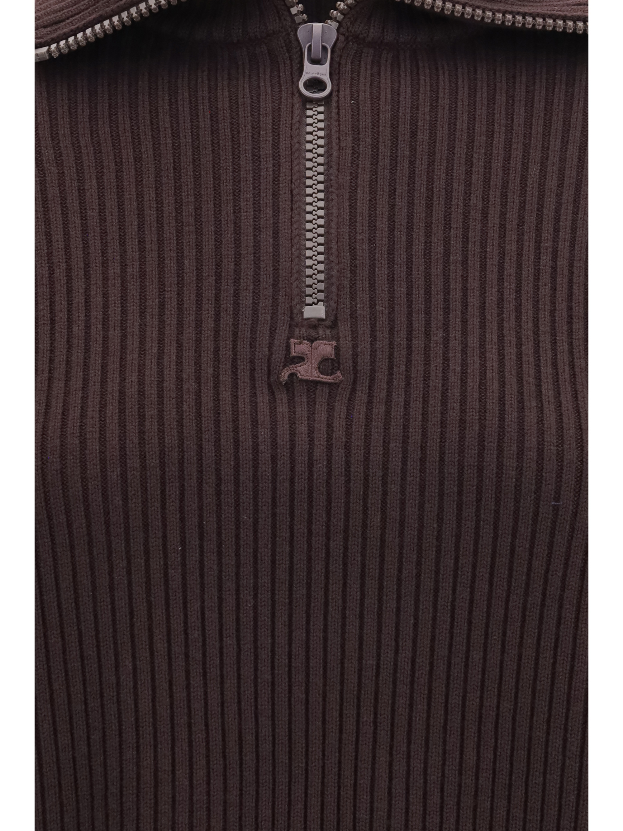 Ribbed zip Sweater