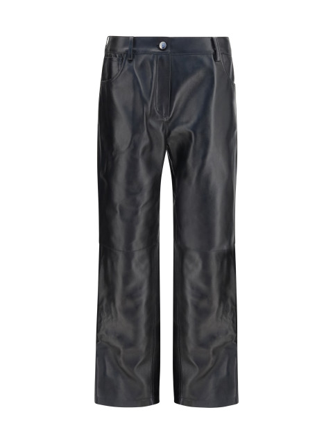 Straight-leg leather Pants