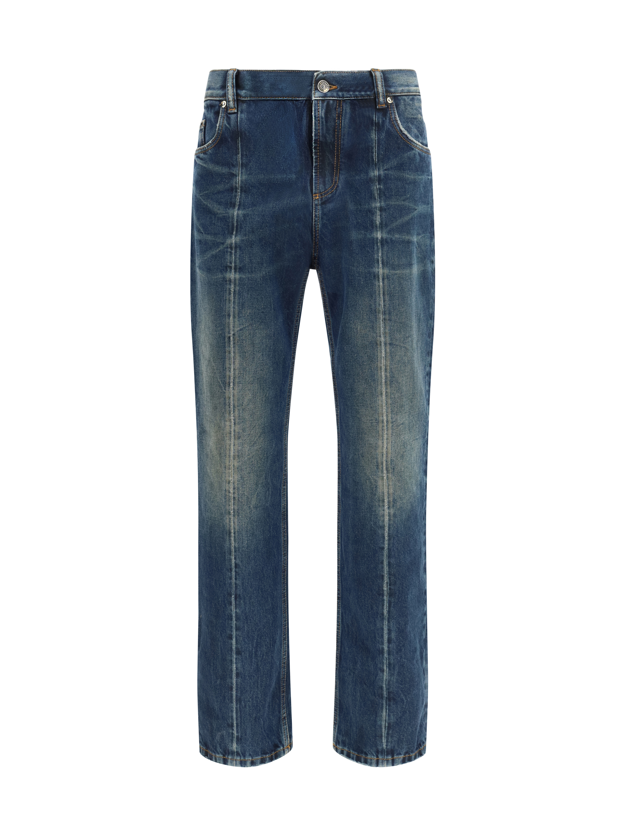 Distressed straight-leg Jeans