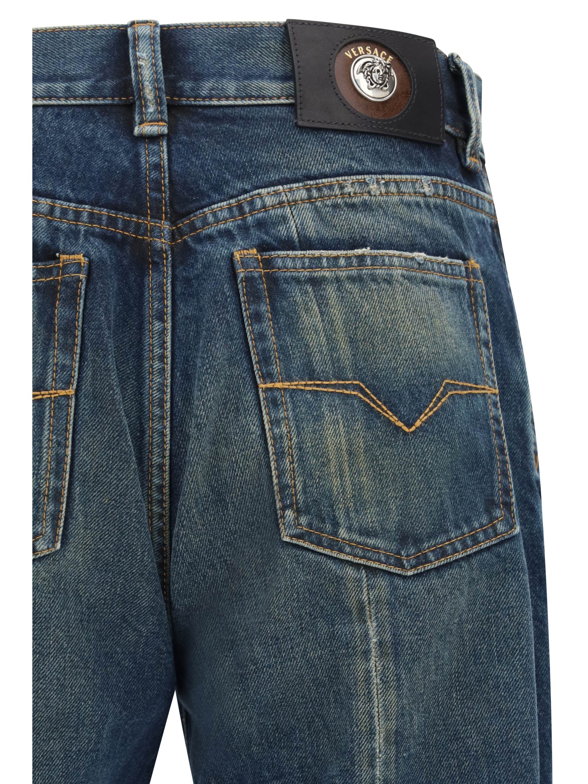 Distressed straight-leg Jeans