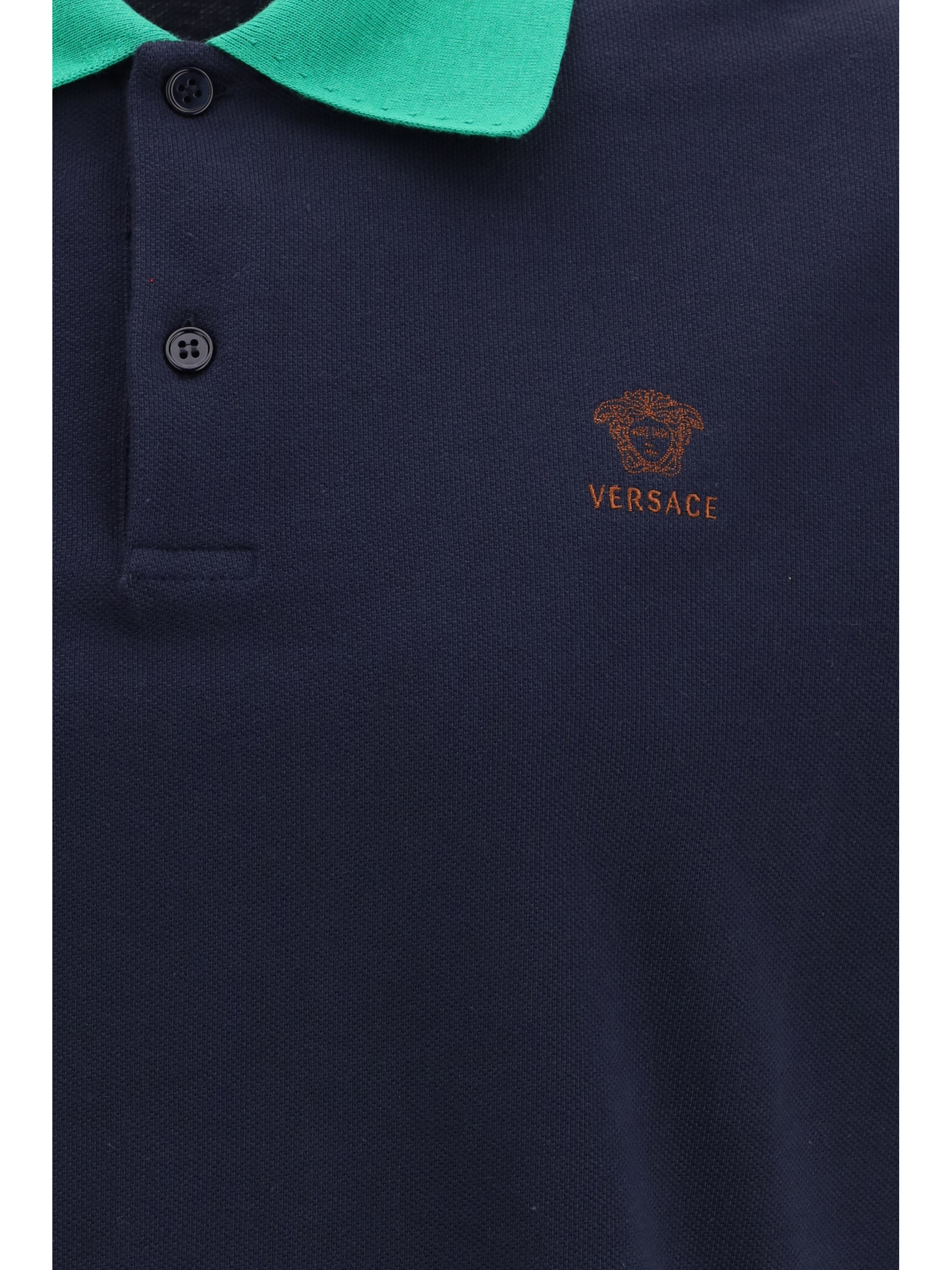 Polo in cotton piqué with embroidery