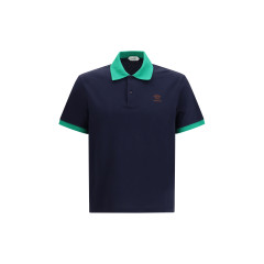 Polo in cotton piqué with embroidery