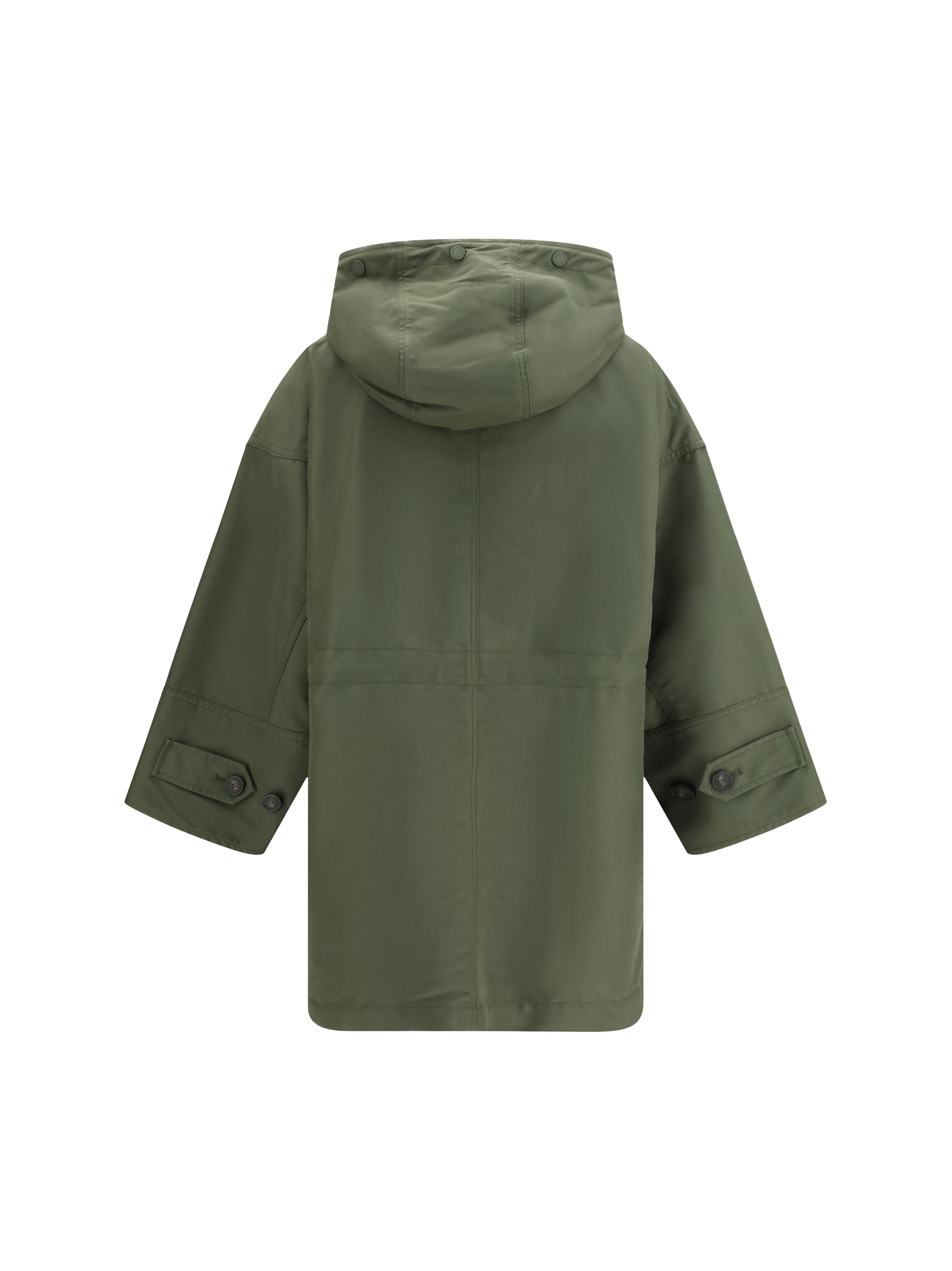 Water-repellent canvas midi Parka