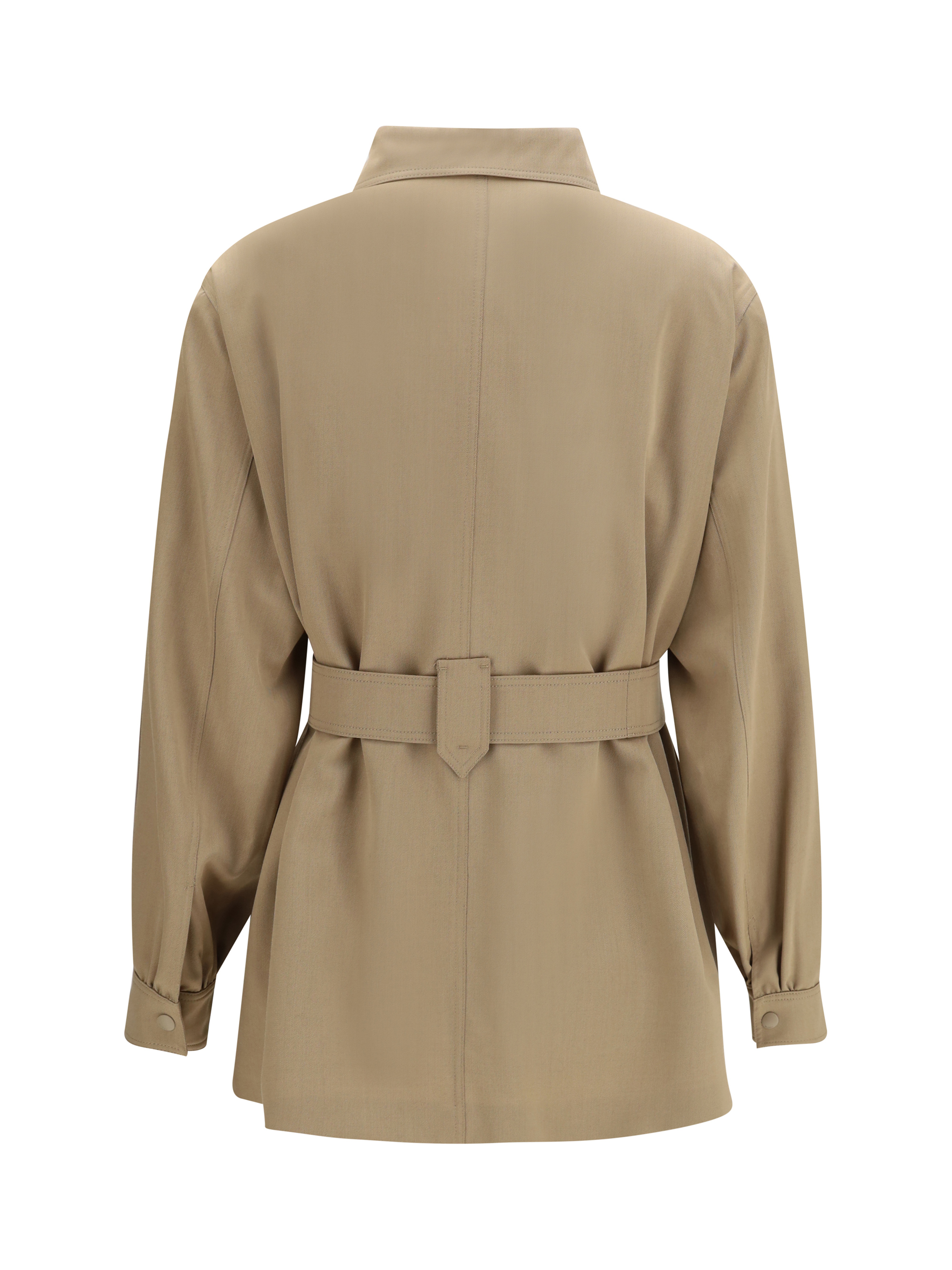 Wool Jacket-shirt with belt