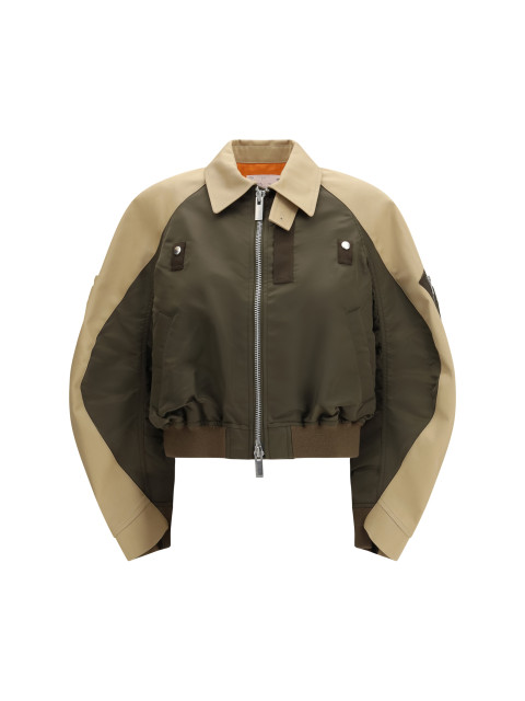 Cotton and nylon Bomber Jacke