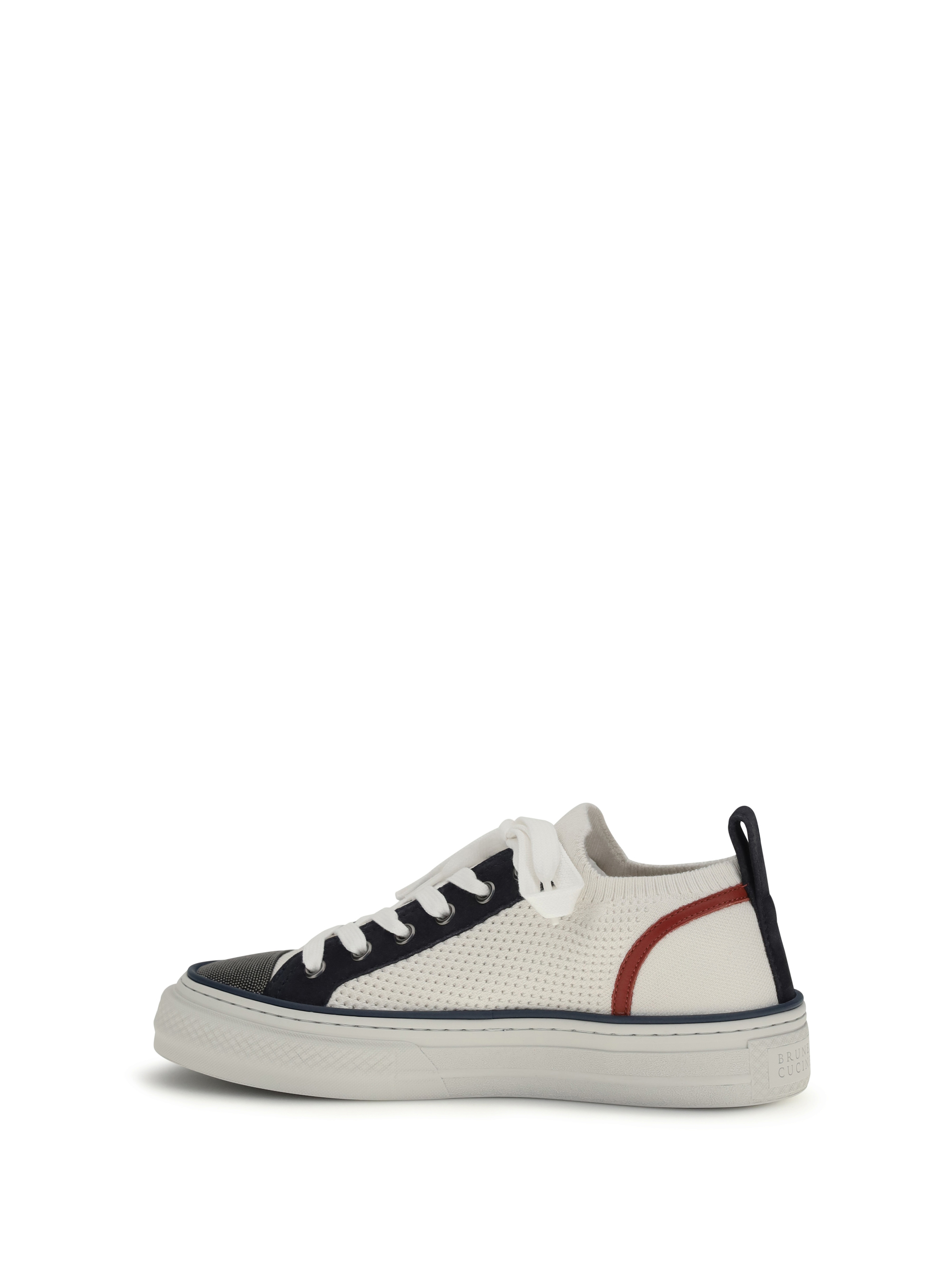 Cotton knit and suede Sneakers with Precious Toe