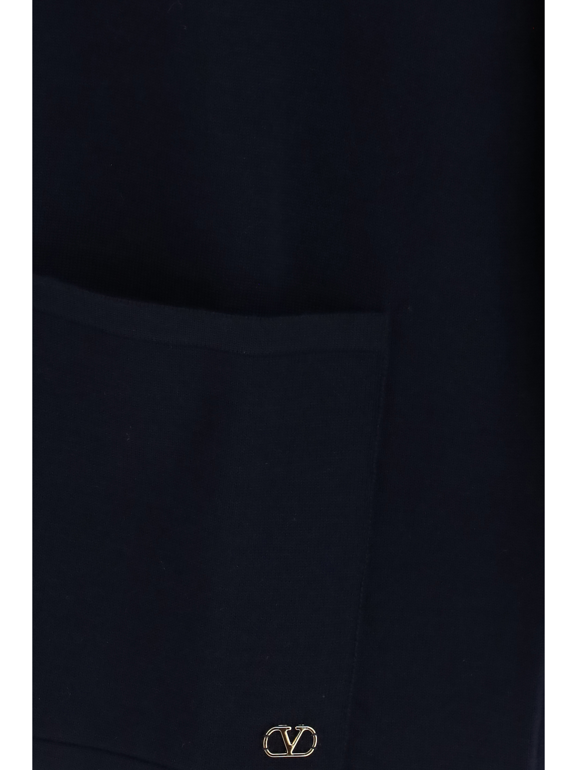 Wool Cardigan with VLogo