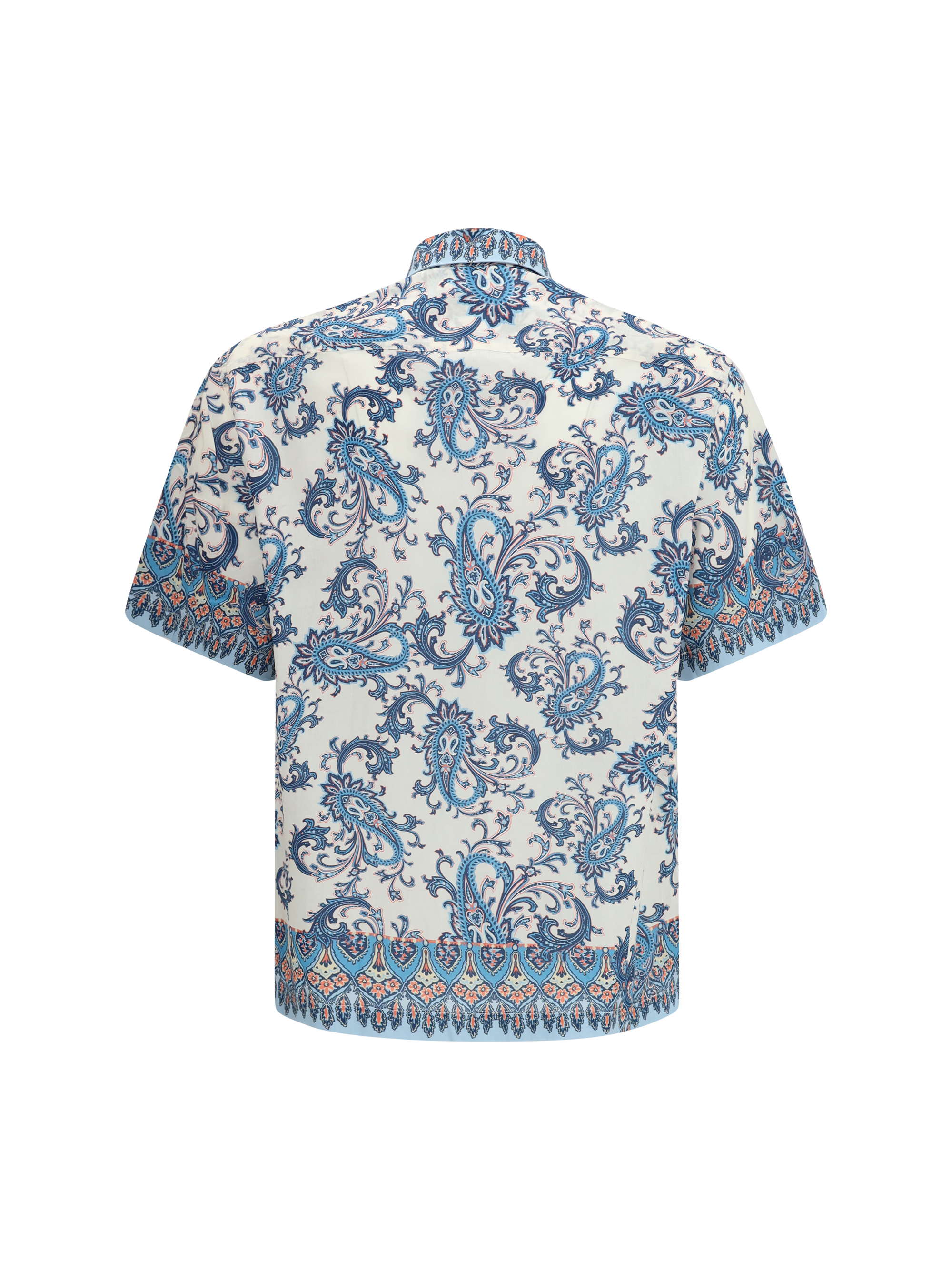 Cotton Shirt with floral and paisley motif