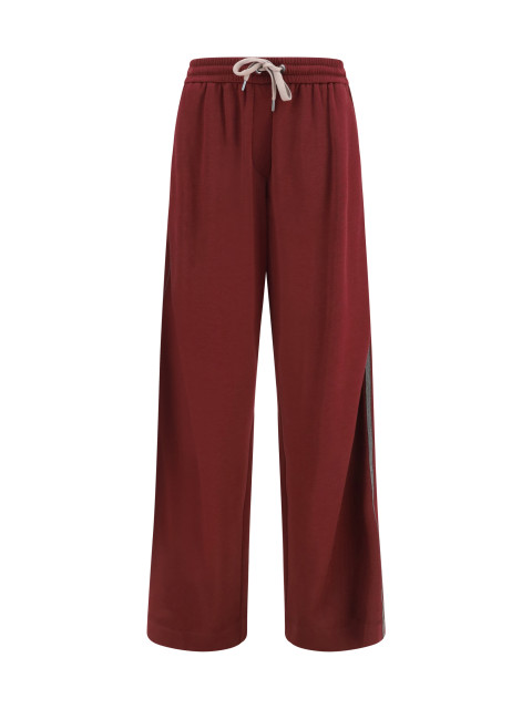 Cotton and silk track Pants