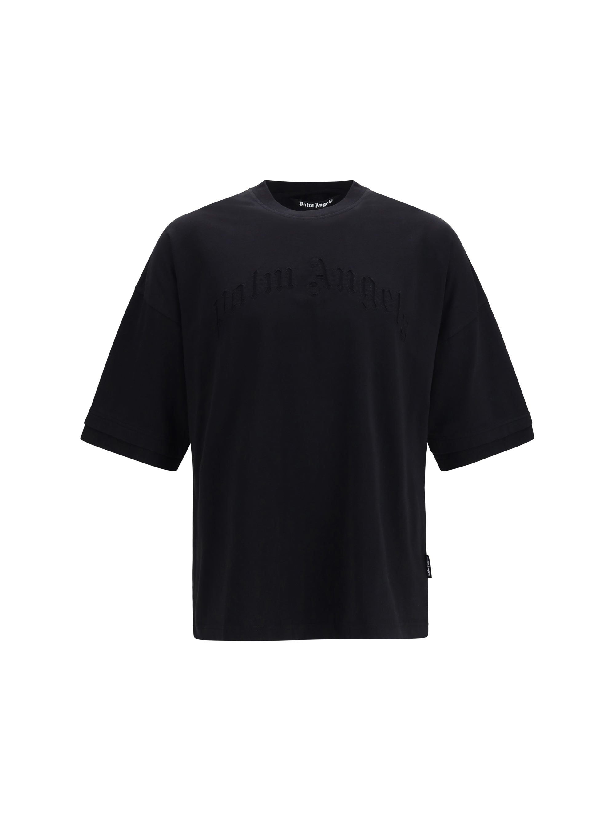 Curved logo double-layer T-shirt