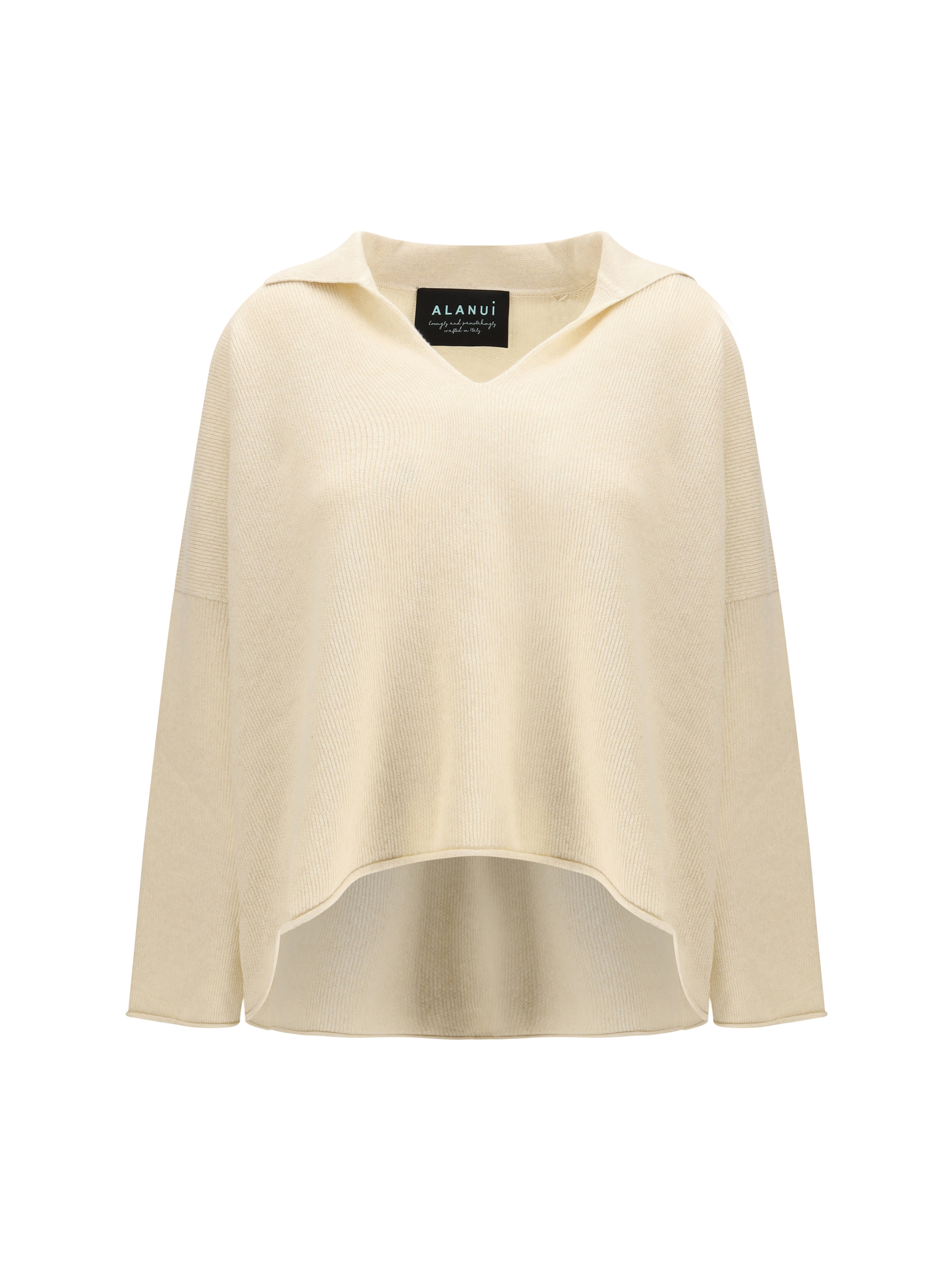 Sweater with polo collar