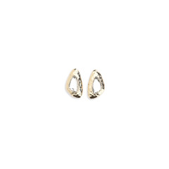 Golden Hammered Crystal Earrings