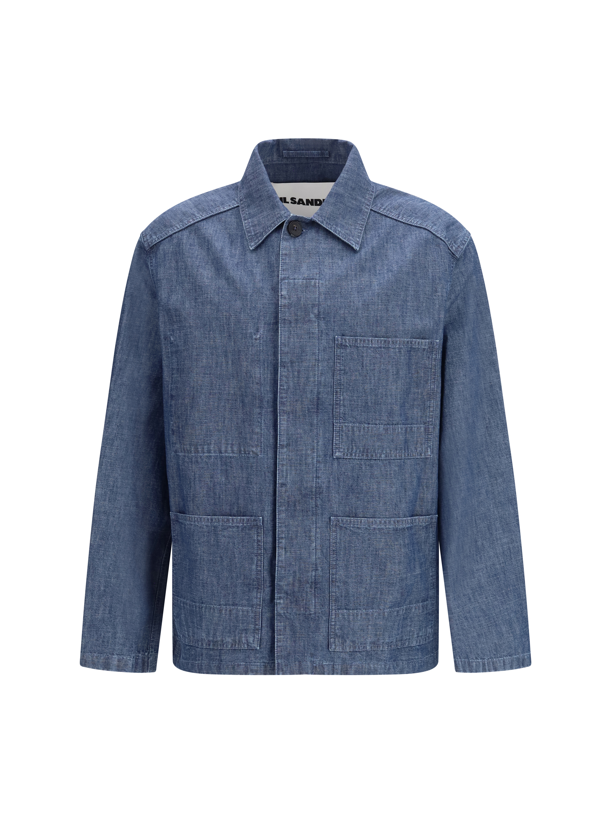 Patch-pocket chambray Overshirt
