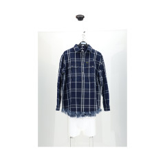 SHIRT CHECK CON FONDO SFRANGIATO