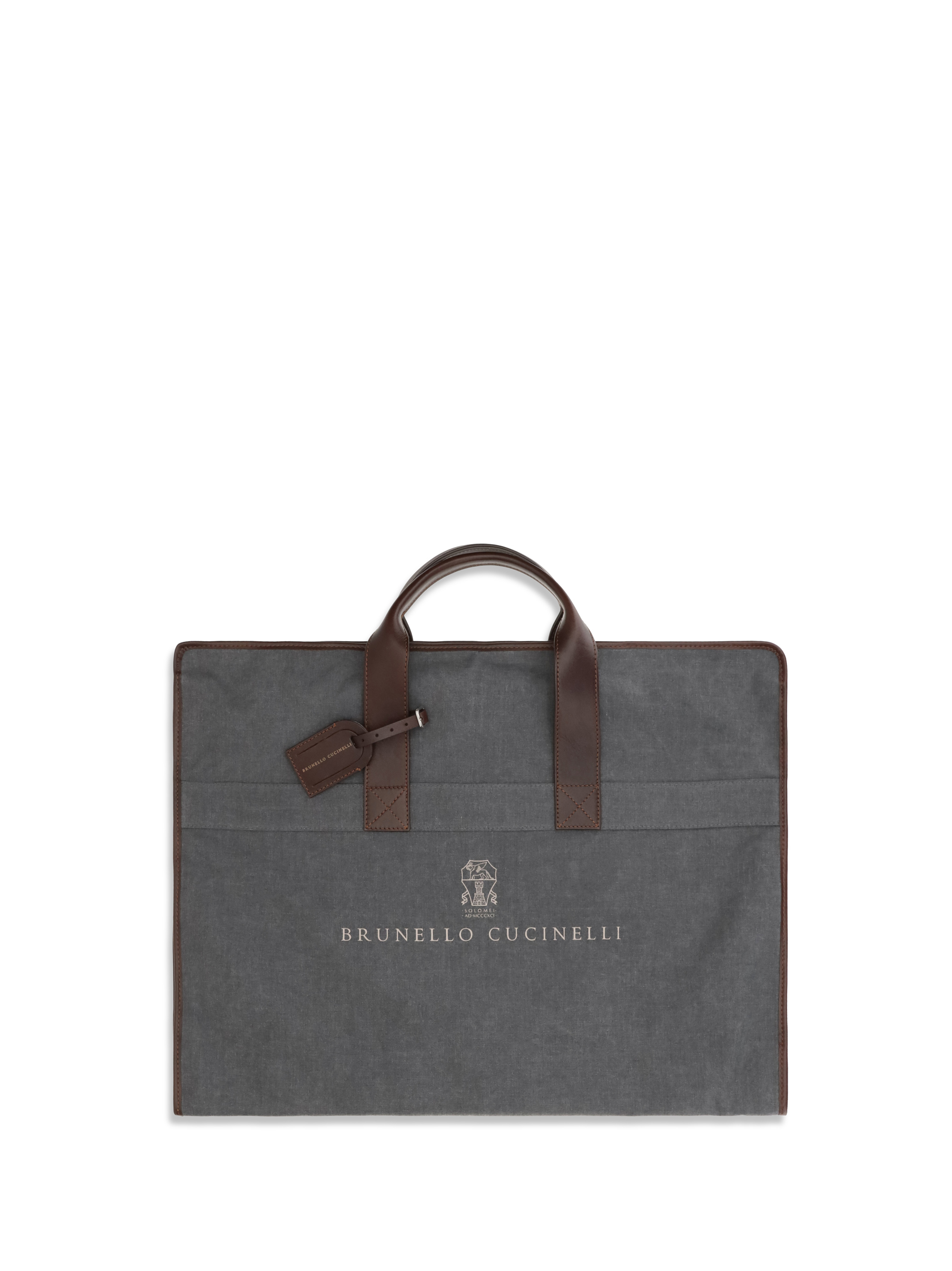Garment Bag in techno fabric and leather