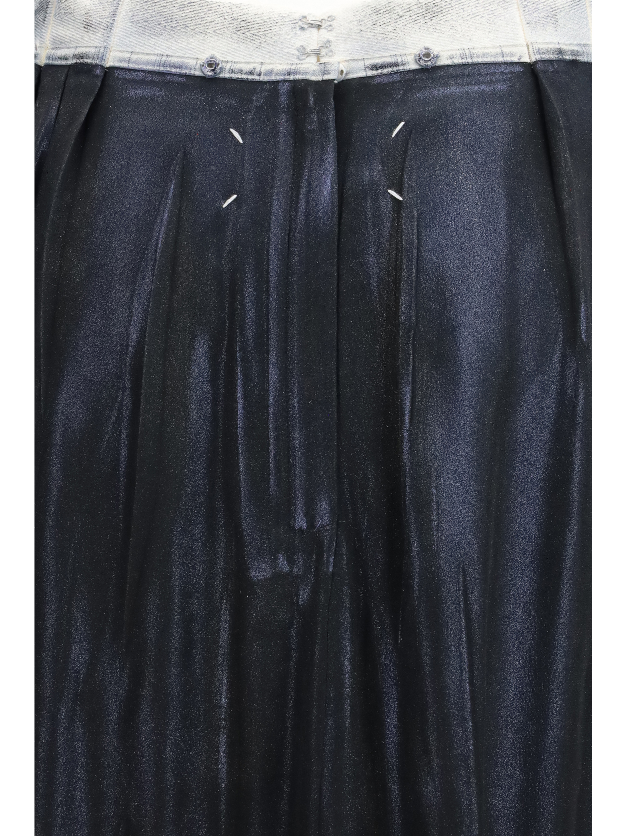 Foil-treated midi Skirt
