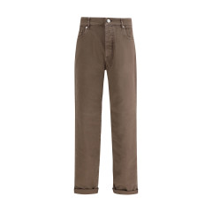 Jeans with turn-up hem