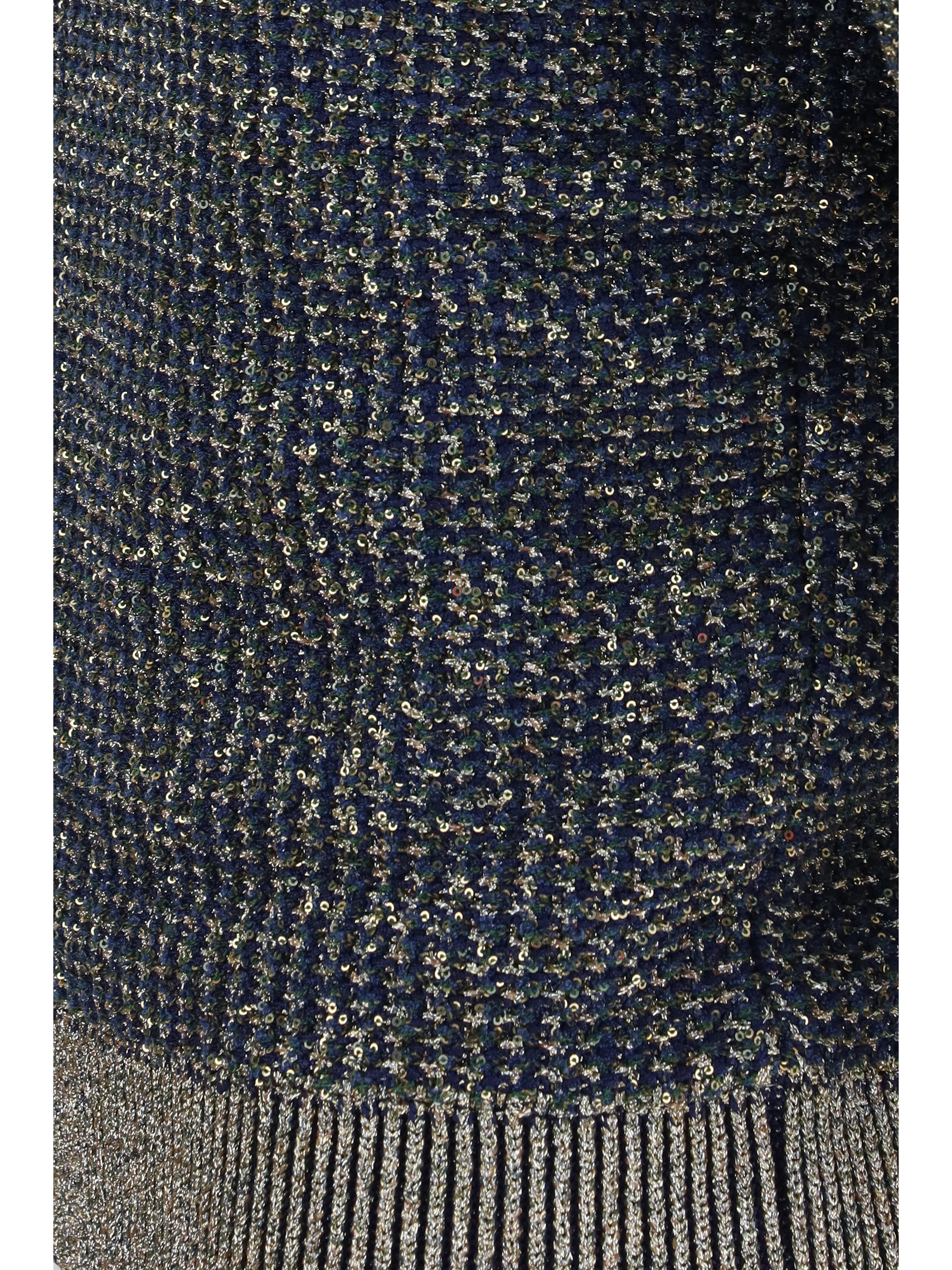 Short-sleeve sequined Sweater with buttons