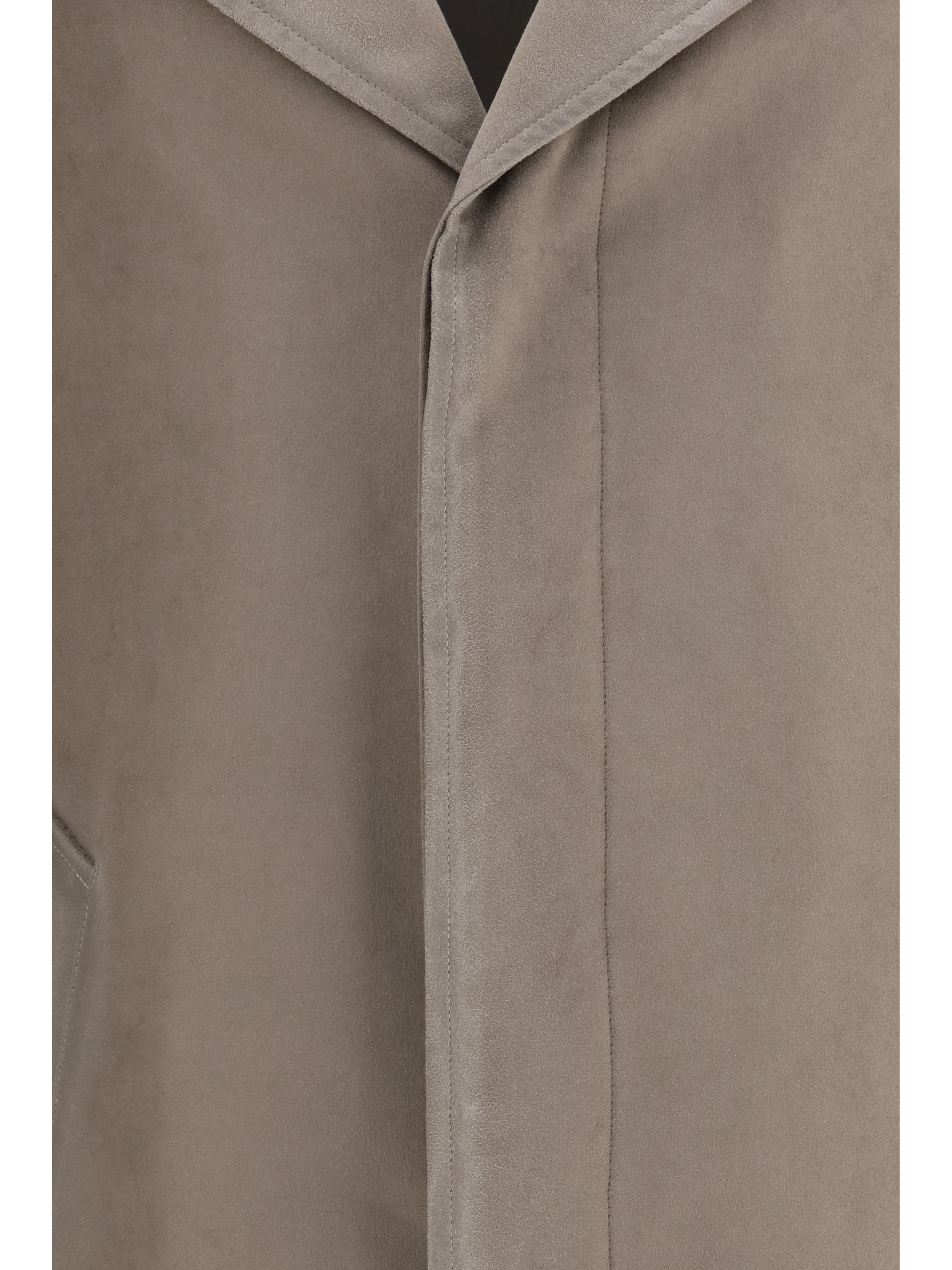 Single-breasted brushed cotton-blend fustian Coat