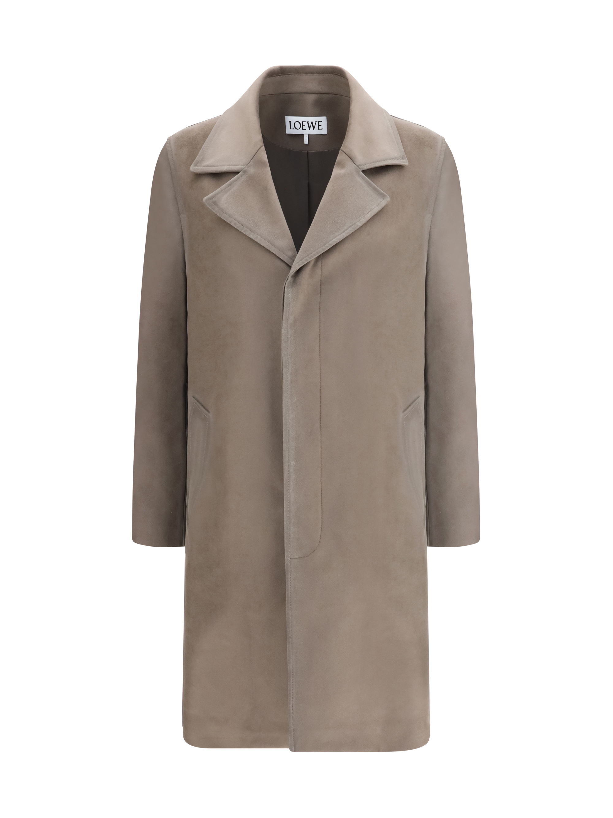 Single-breasted brushed cotton-blend fustian Coat
