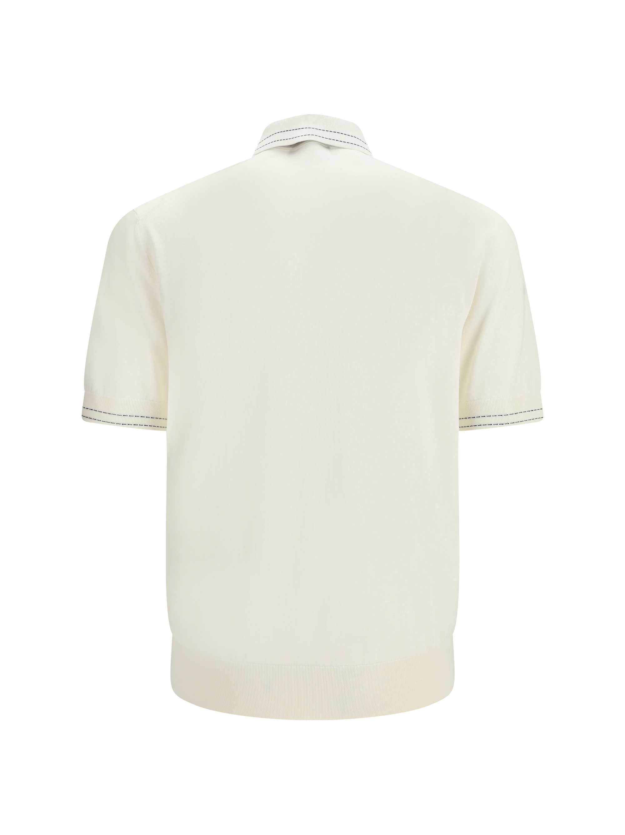 Silk Polo with collar and short sleeves
