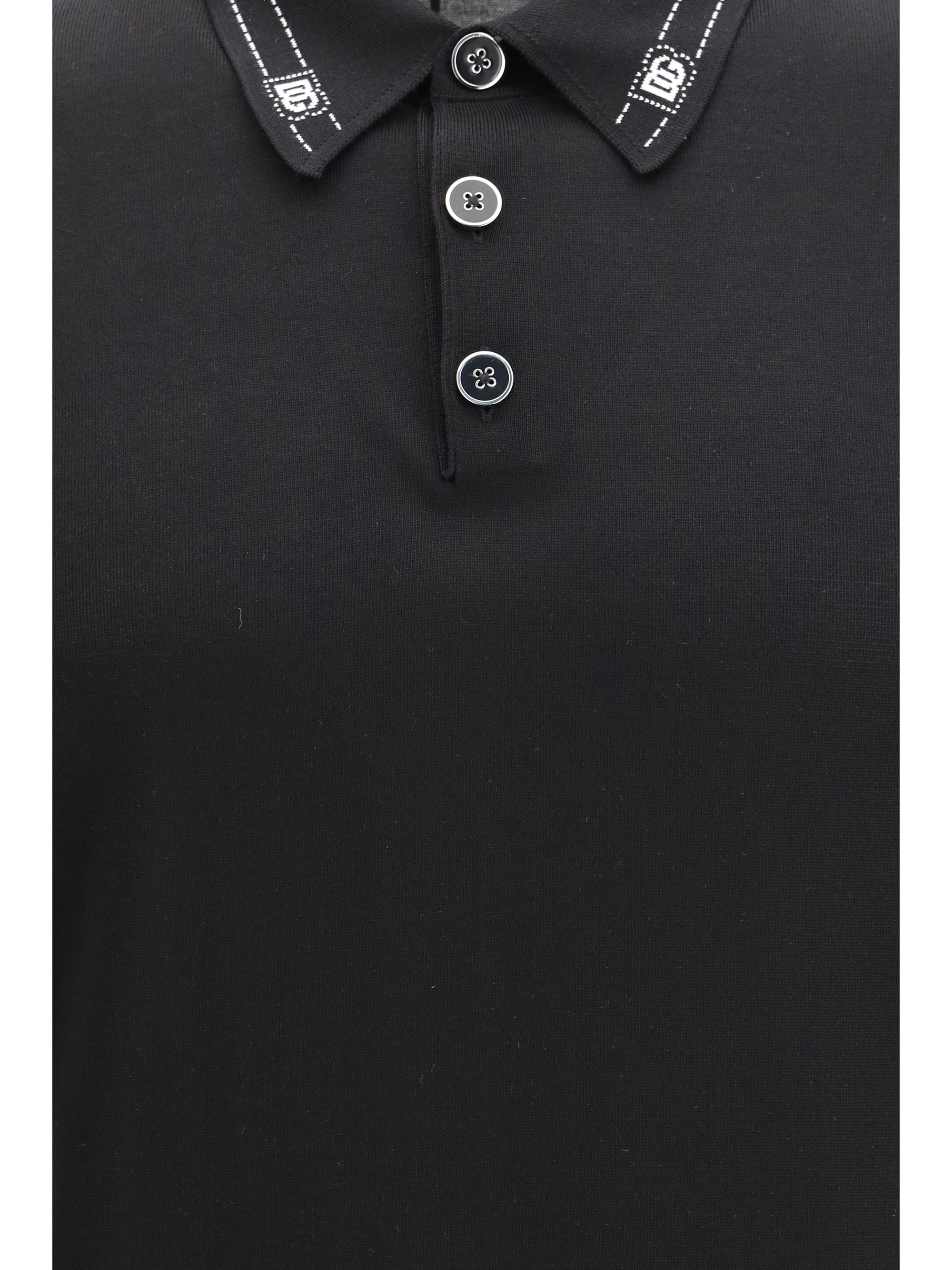 Silk Polo with collar and short sleeves