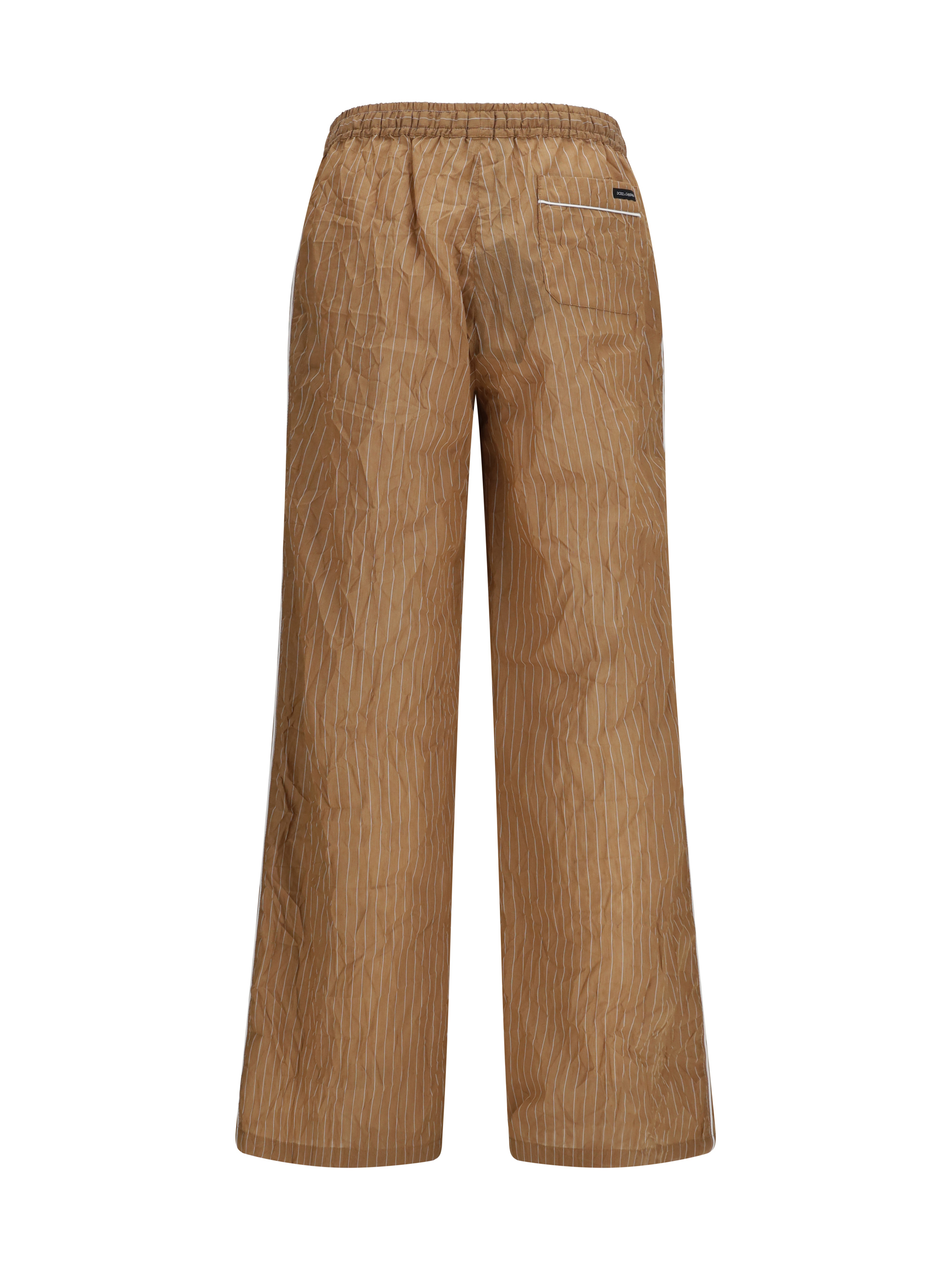 Vanity Pants in striped froissé fabric
