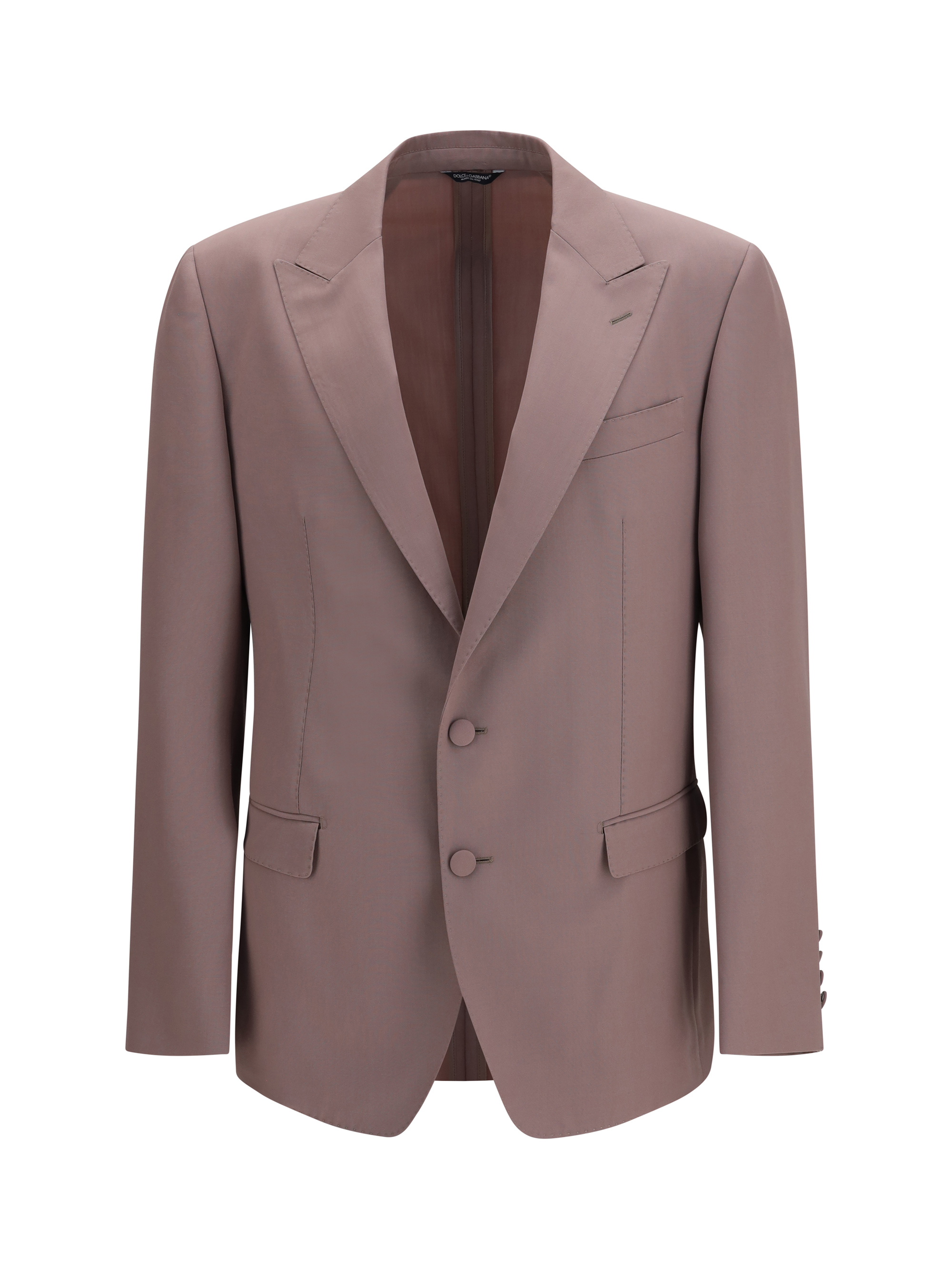 Single-breasted wool poplin Jacket