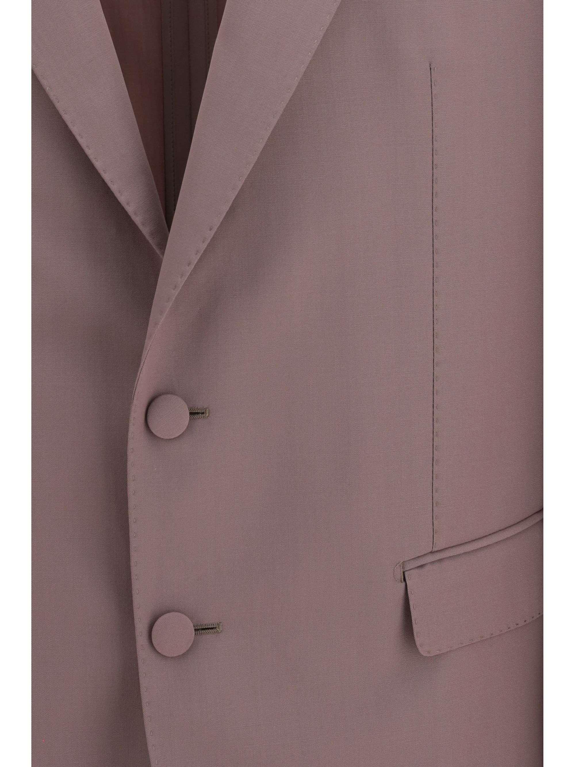Single-breasted wool poplin Jacket