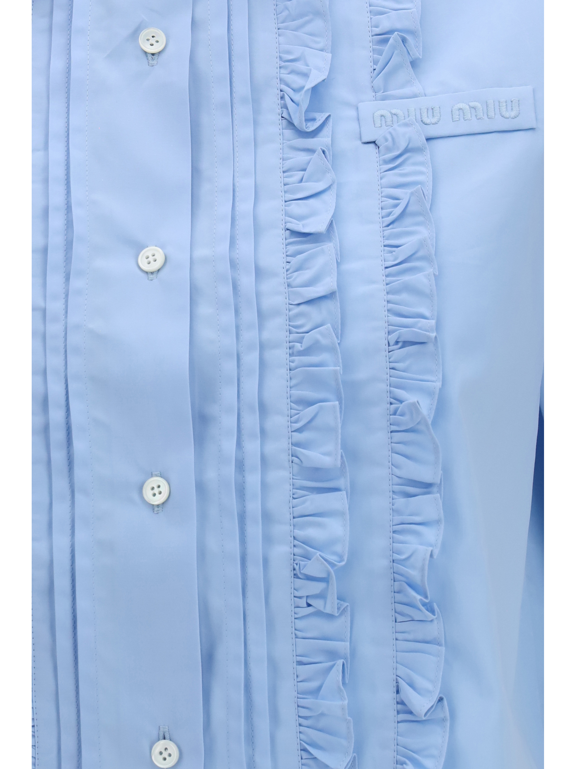 Poplin Shirt with ruffle details