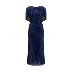 Midi Dress with cape sleeves and crystals