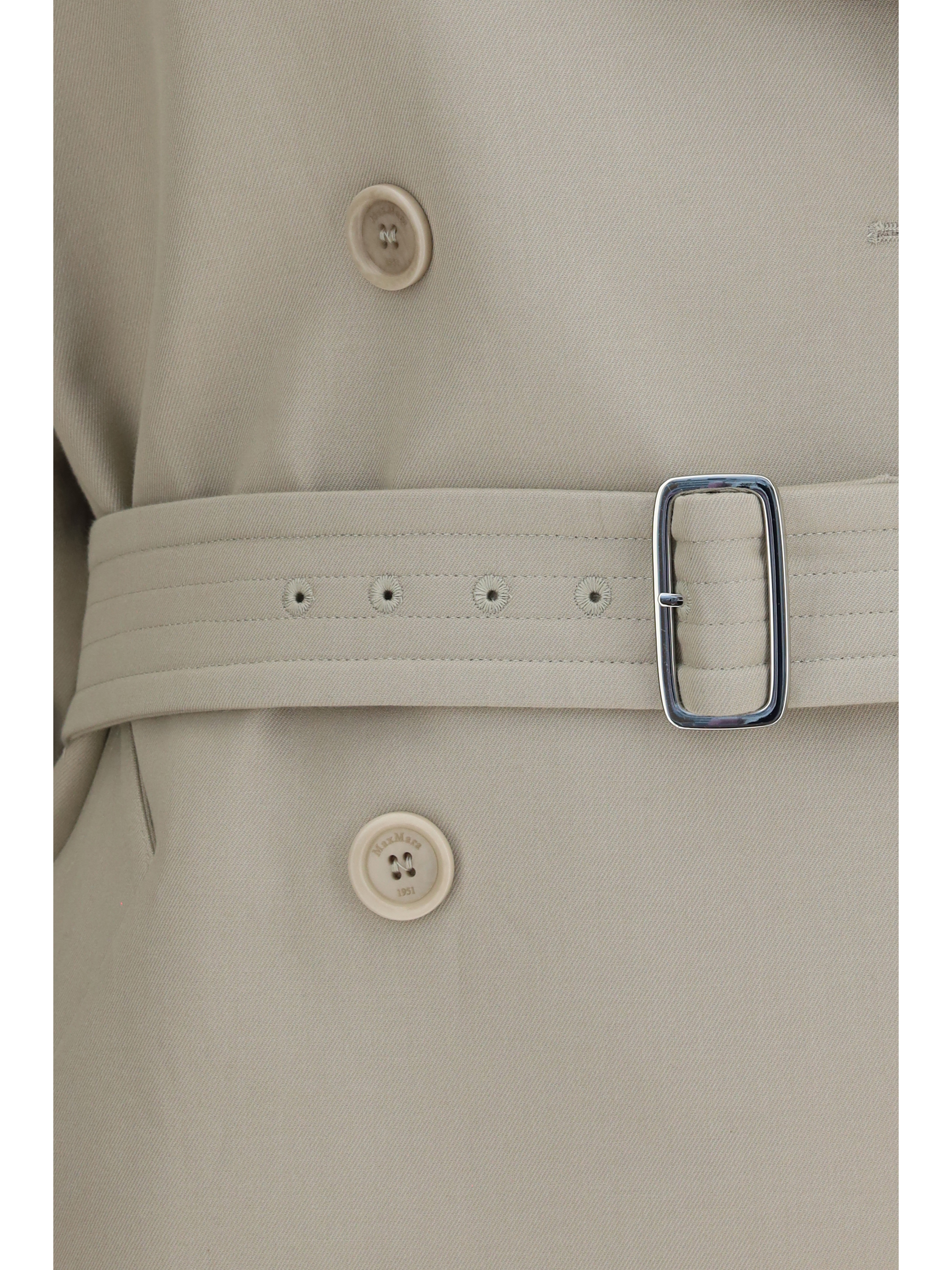Short cotton Trench Coat
