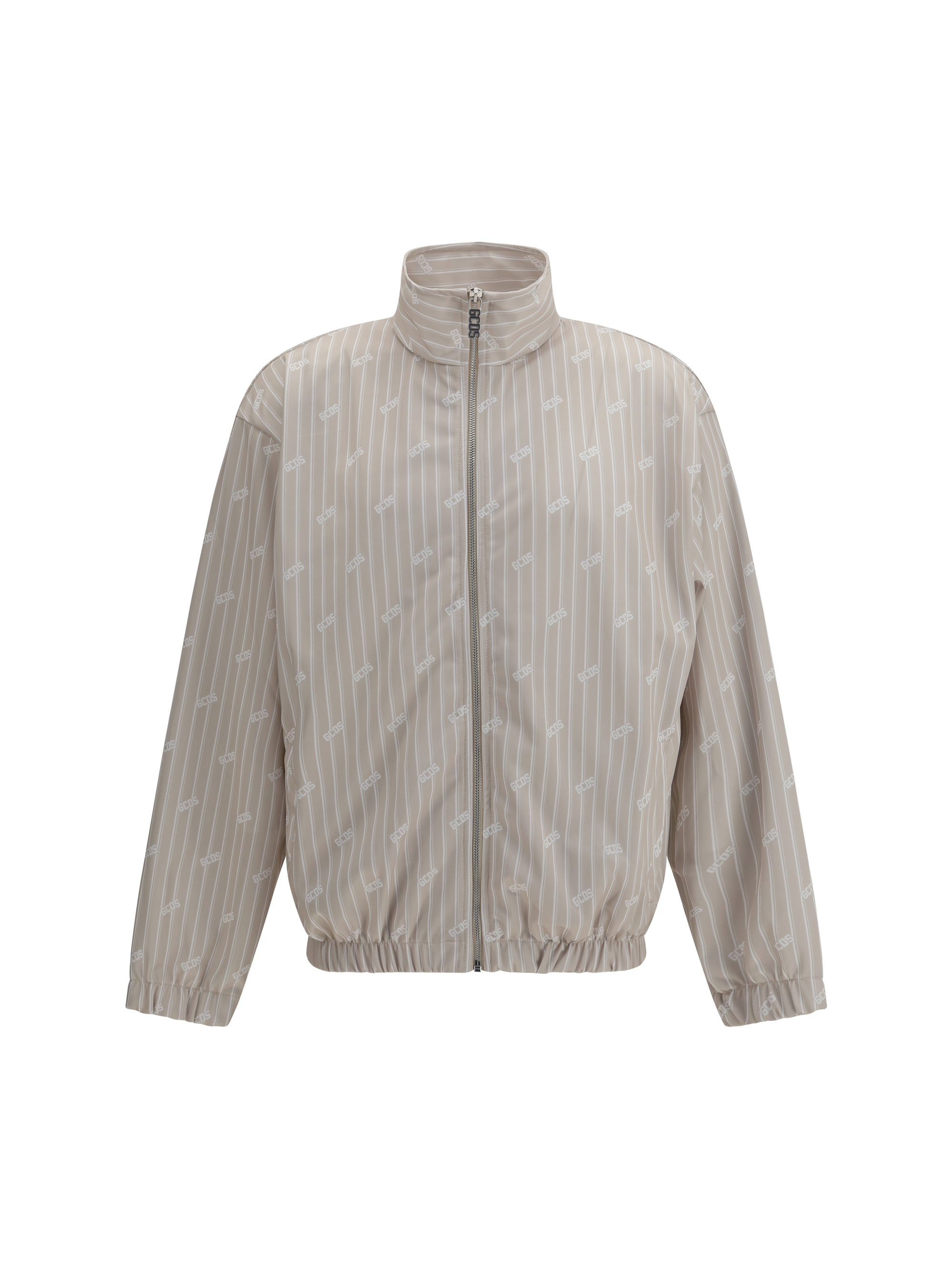 Pinstriped Track Jacket with all-over logo