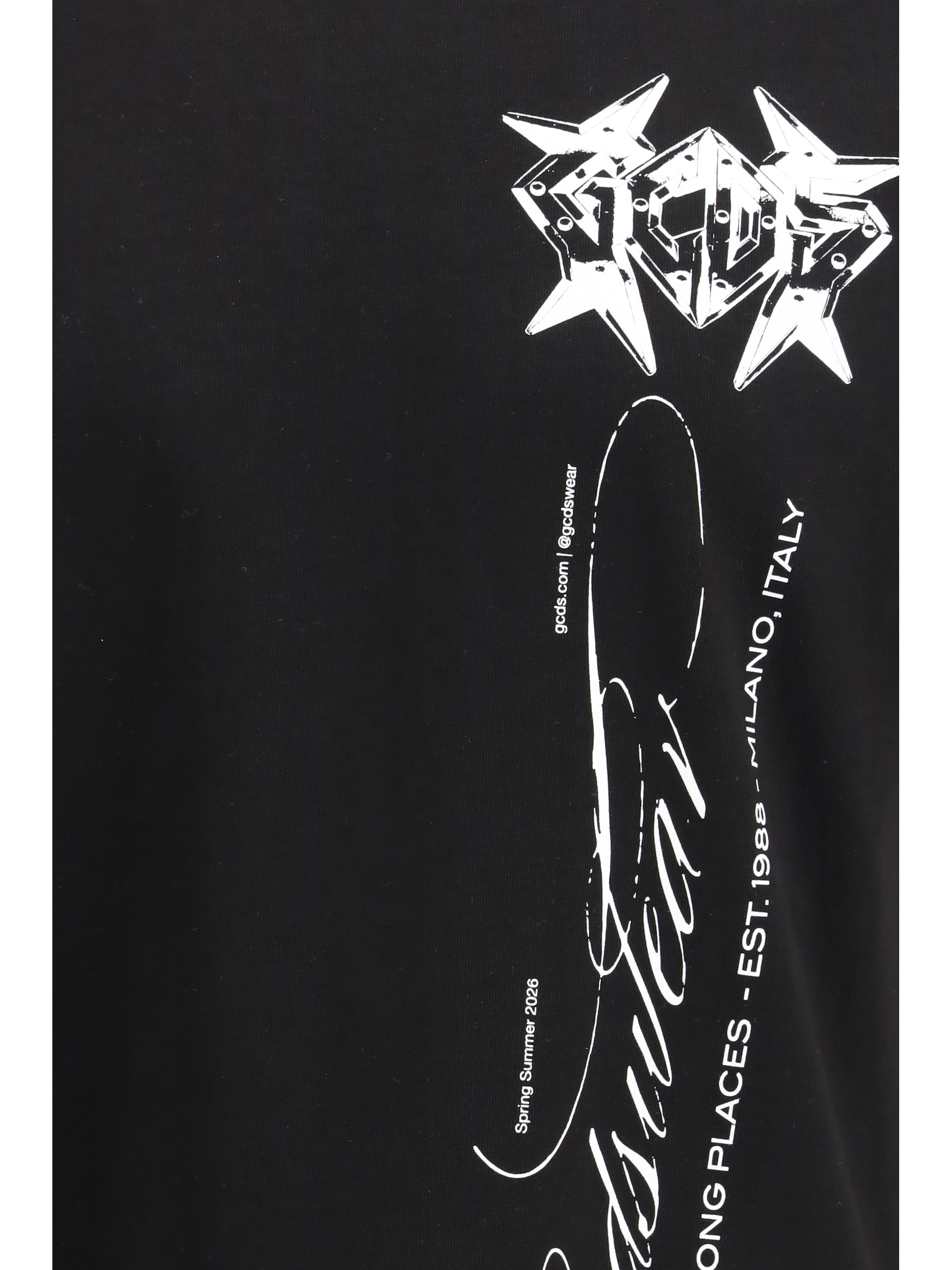 History print cotton T-shirt