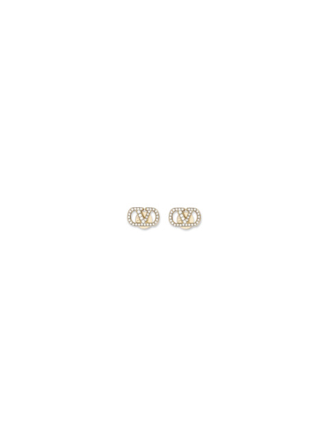 VLogo Signature Earrings in metal and Swarovski crystals