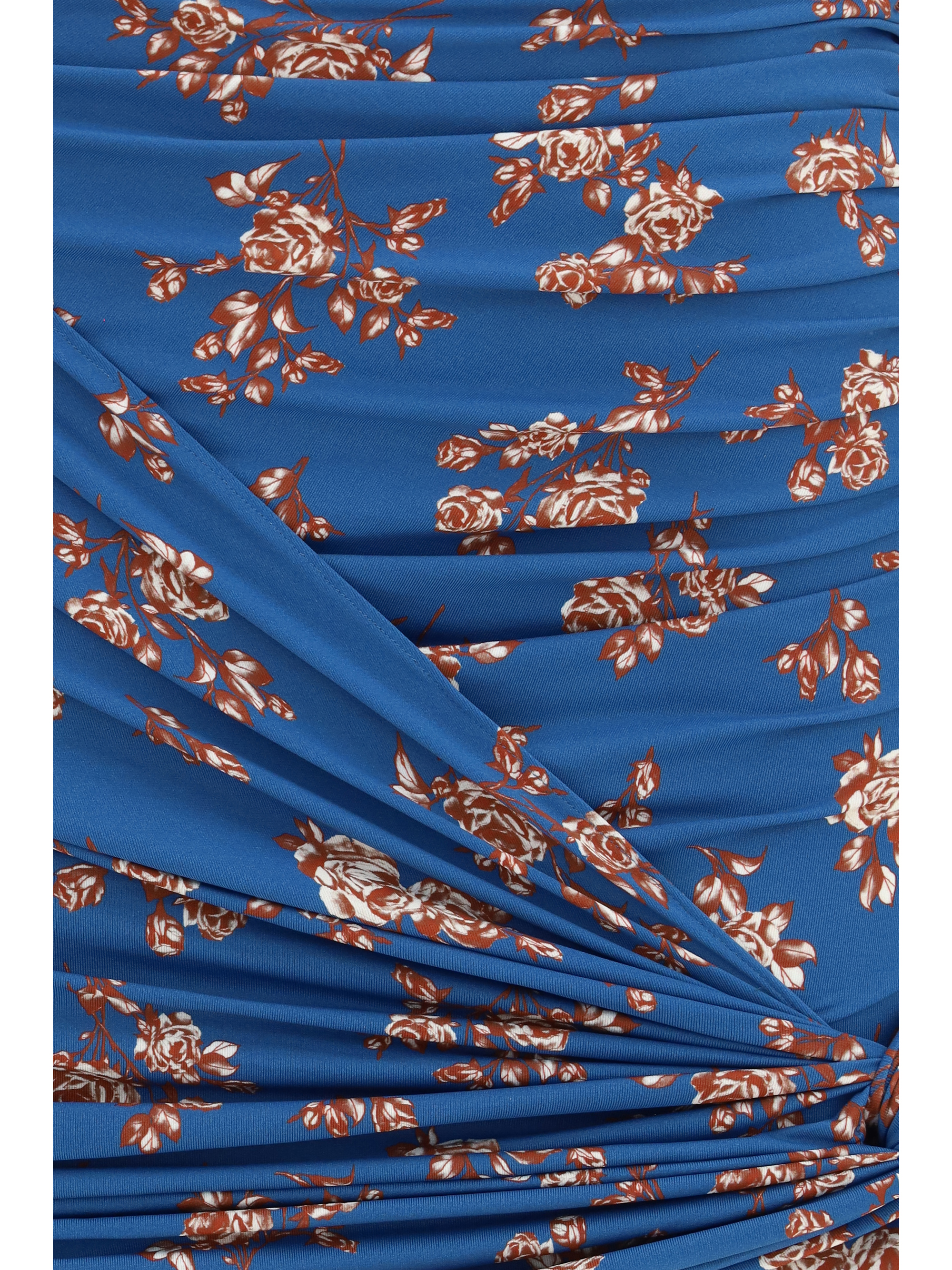 Draped floral-print swim Mini Skirt