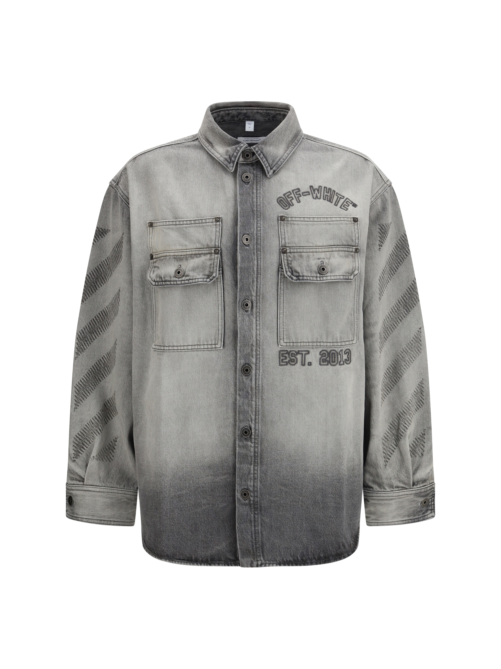 Diag Military Overshirt in denim