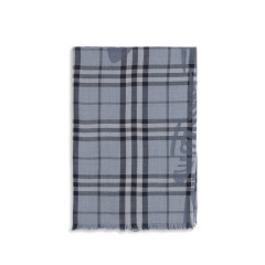 Knight Check wool and silk Scarf