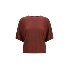 Short-sleeve cashmere and silk Sweater