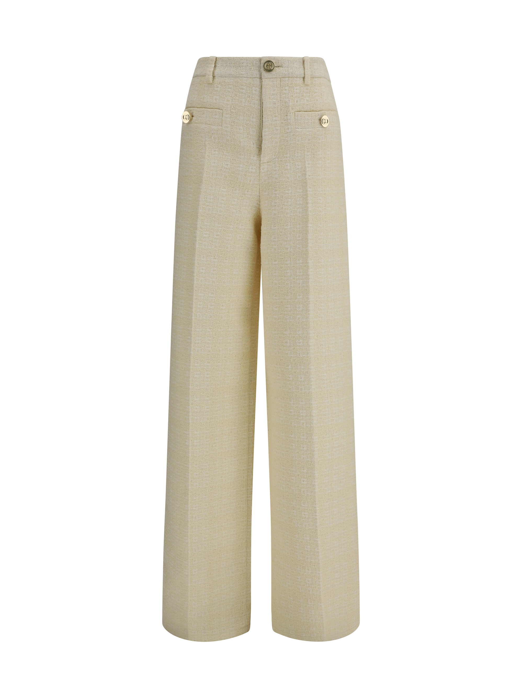 Cotton tweed check Pants