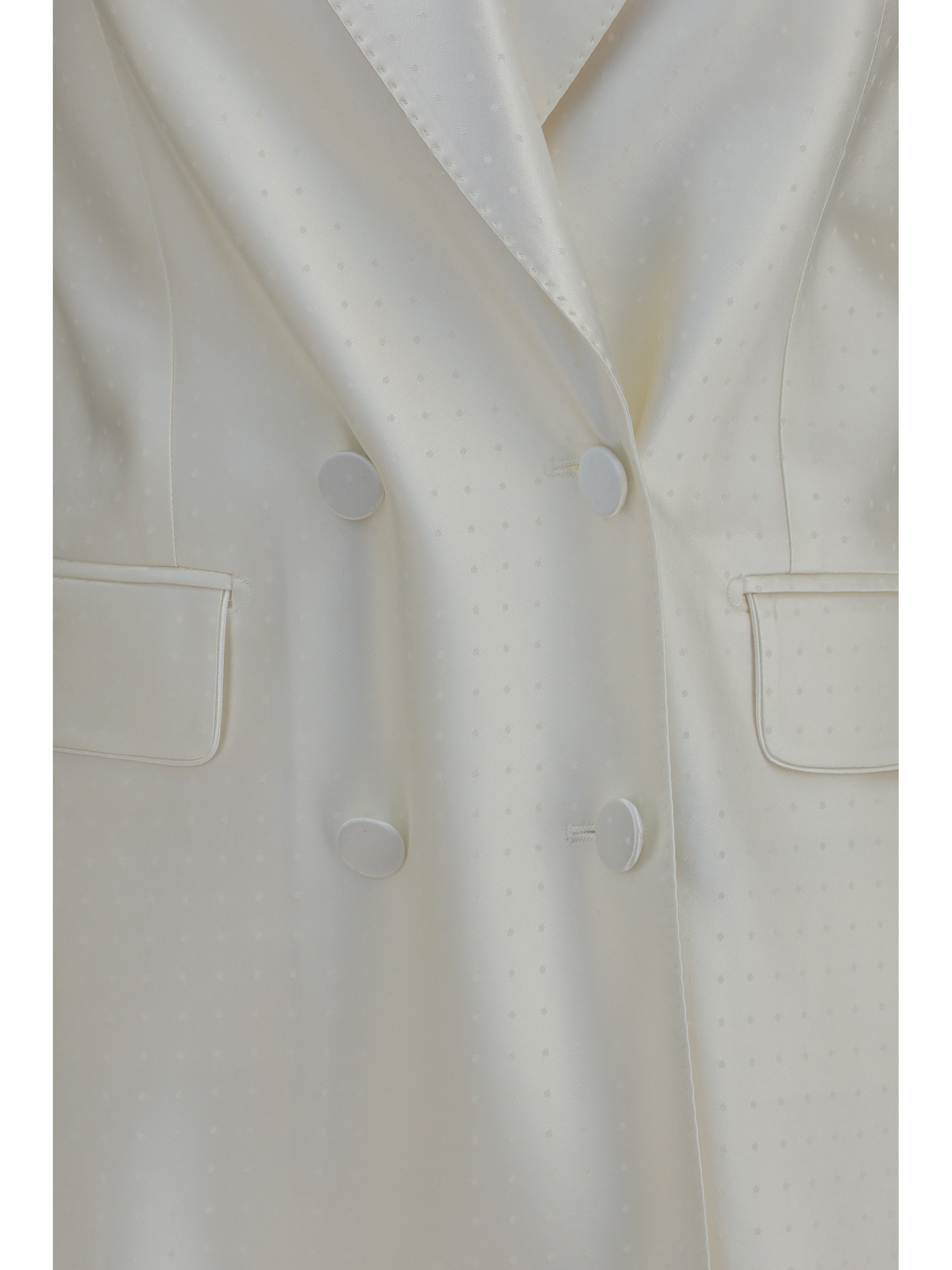Polka-dot satin double-breasted Blazer