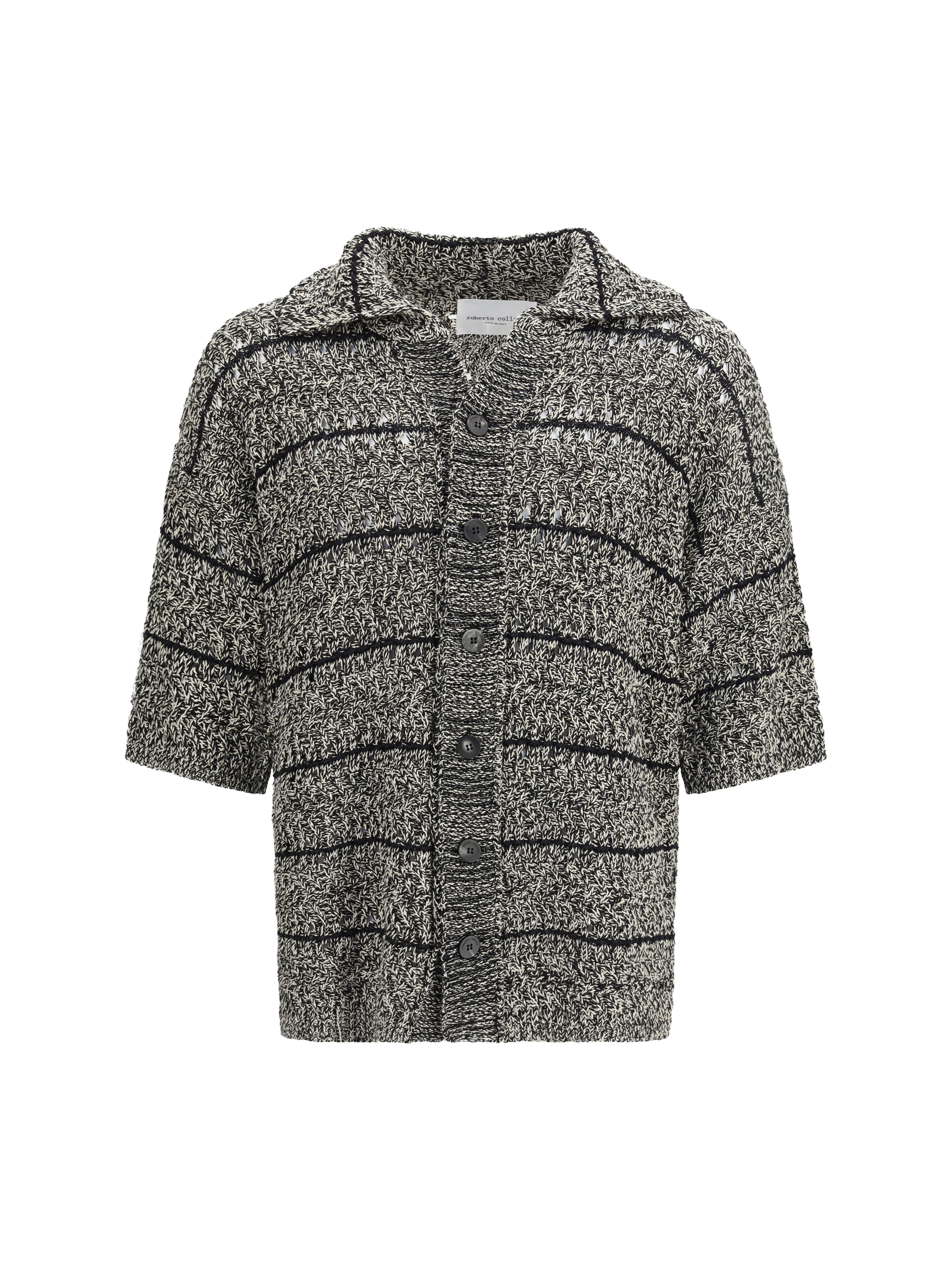 Mouliné texture knit Shirt