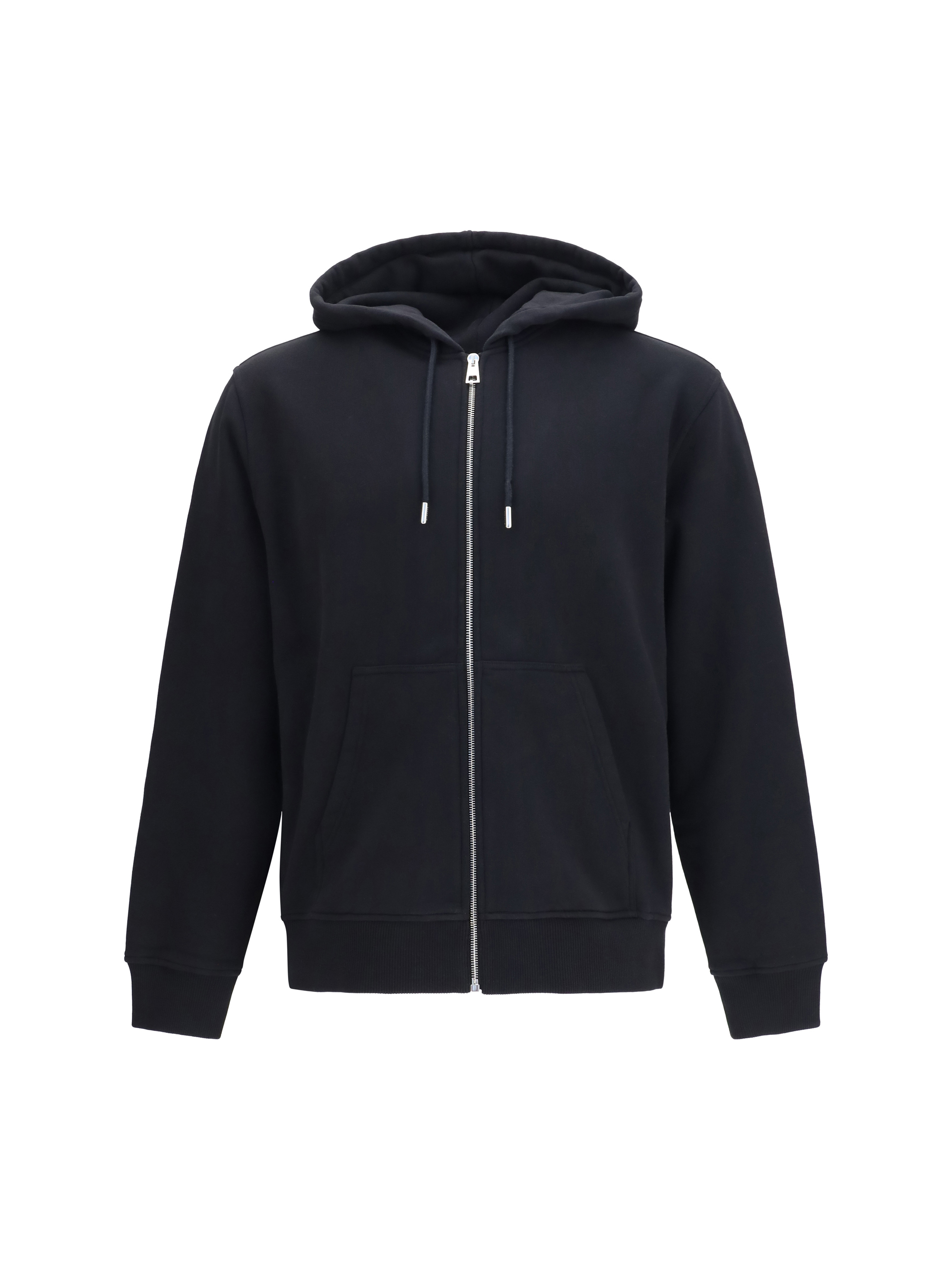 Photographic Negative print fleece zip Hoodie