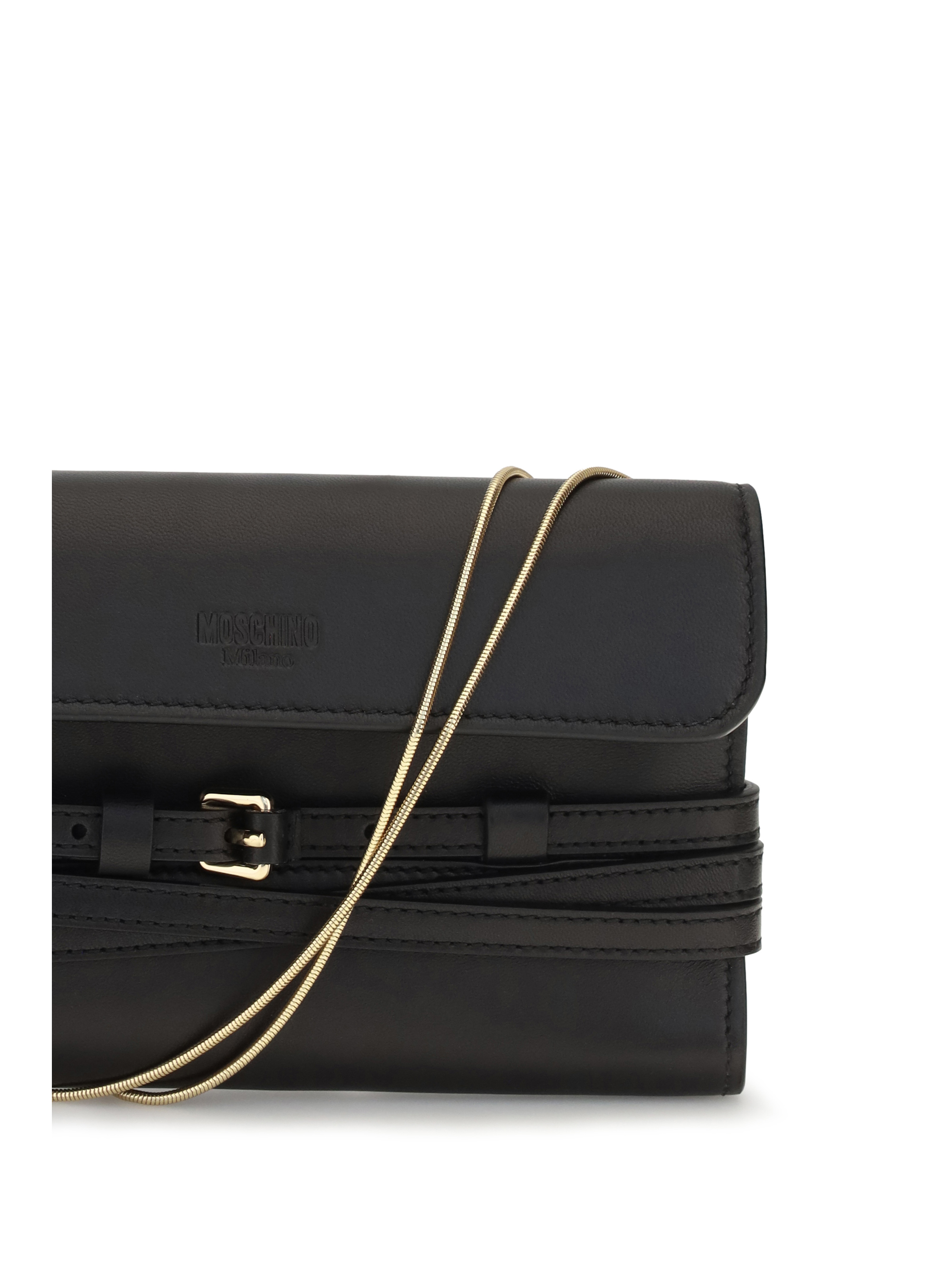 Leather Wallet with buckle detail