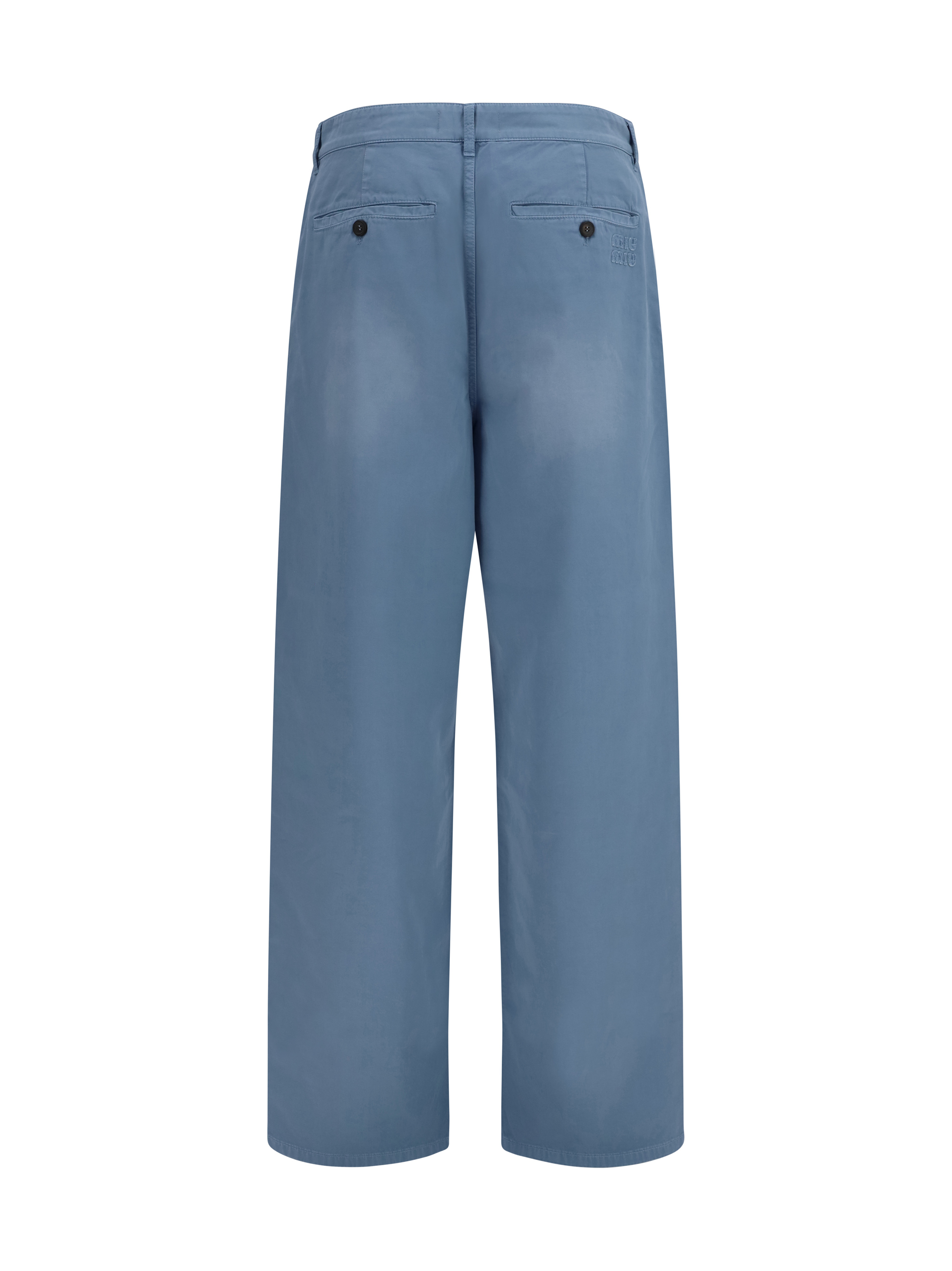 Garment-dyed wide-leg Pants